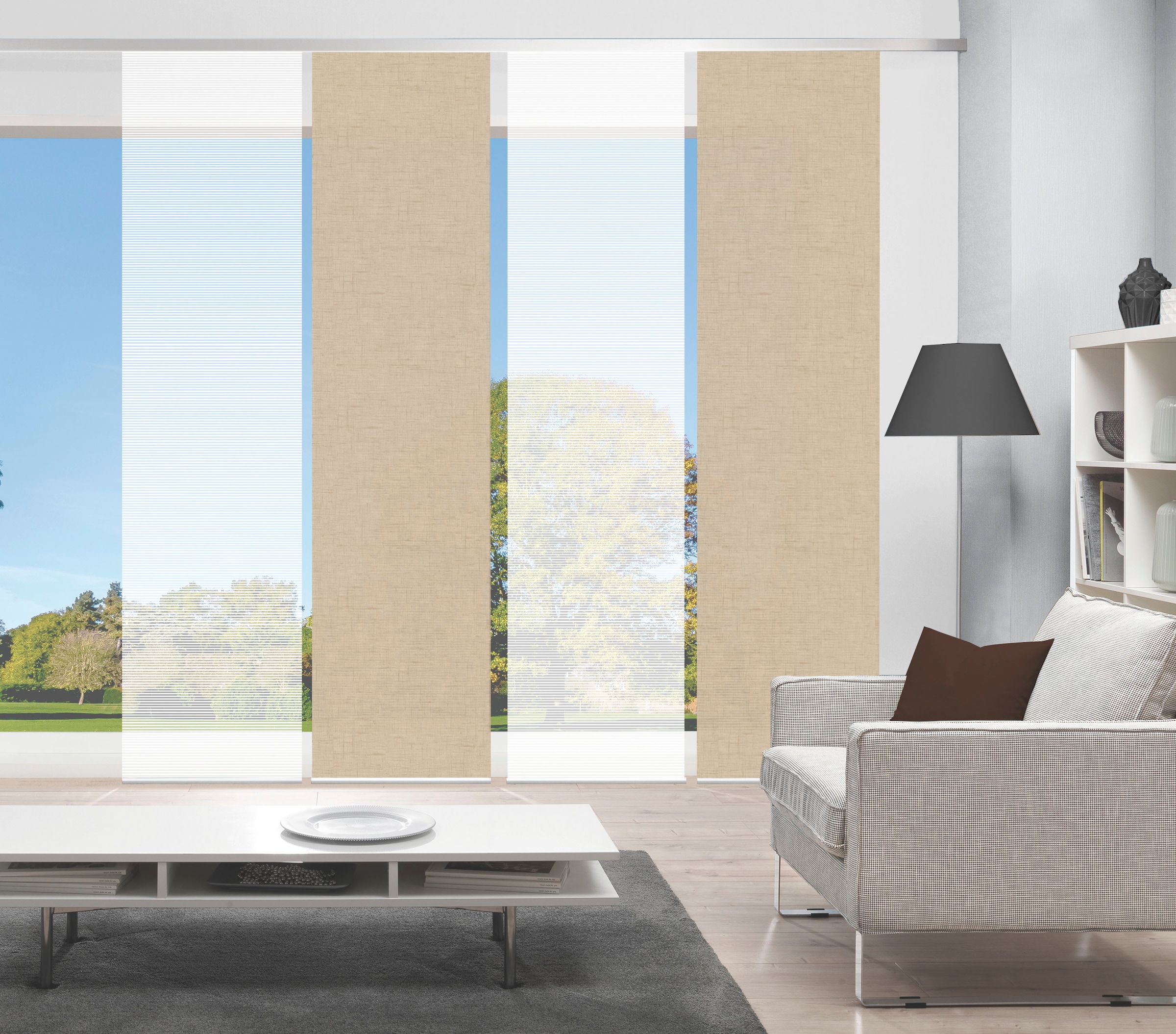 Vision S Schiebegardine »PIVE 4er SET« Paneelwagen 4 Stk. tlg. Schiebevorha günstig online kaufen