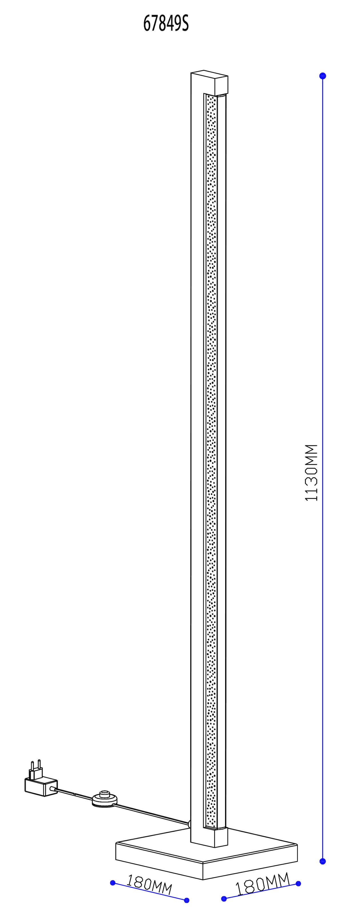 GLOBO LIGHTING Stehlampe »STARLA« LED-Modul 1 Stk. Warmweiß Stehlampe Wohnzimmer Schlafzimmer Flur Design-Leuchte