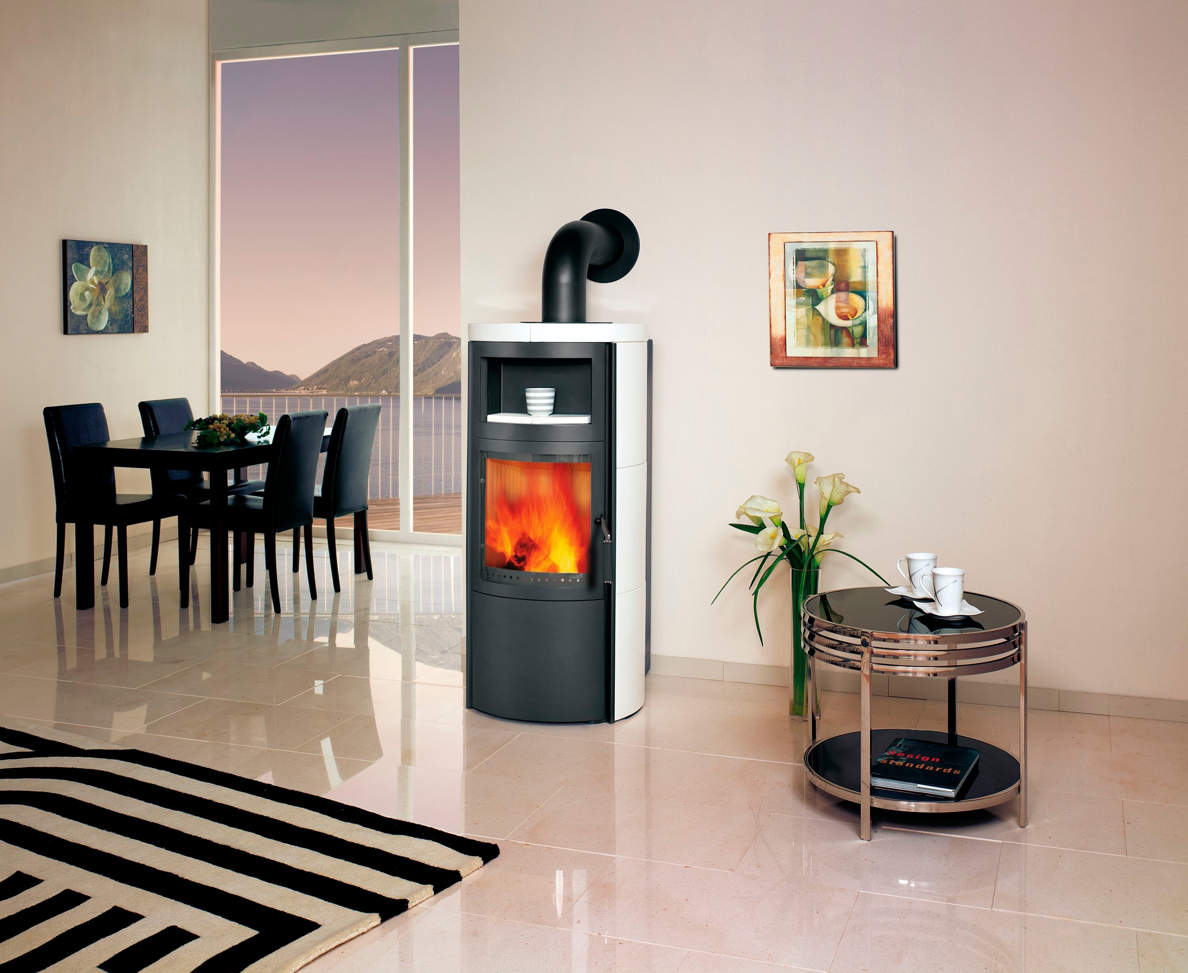 HARK Kaminofen »»Vito WW GT ECOplus 14,2 KW««, creme-weiss