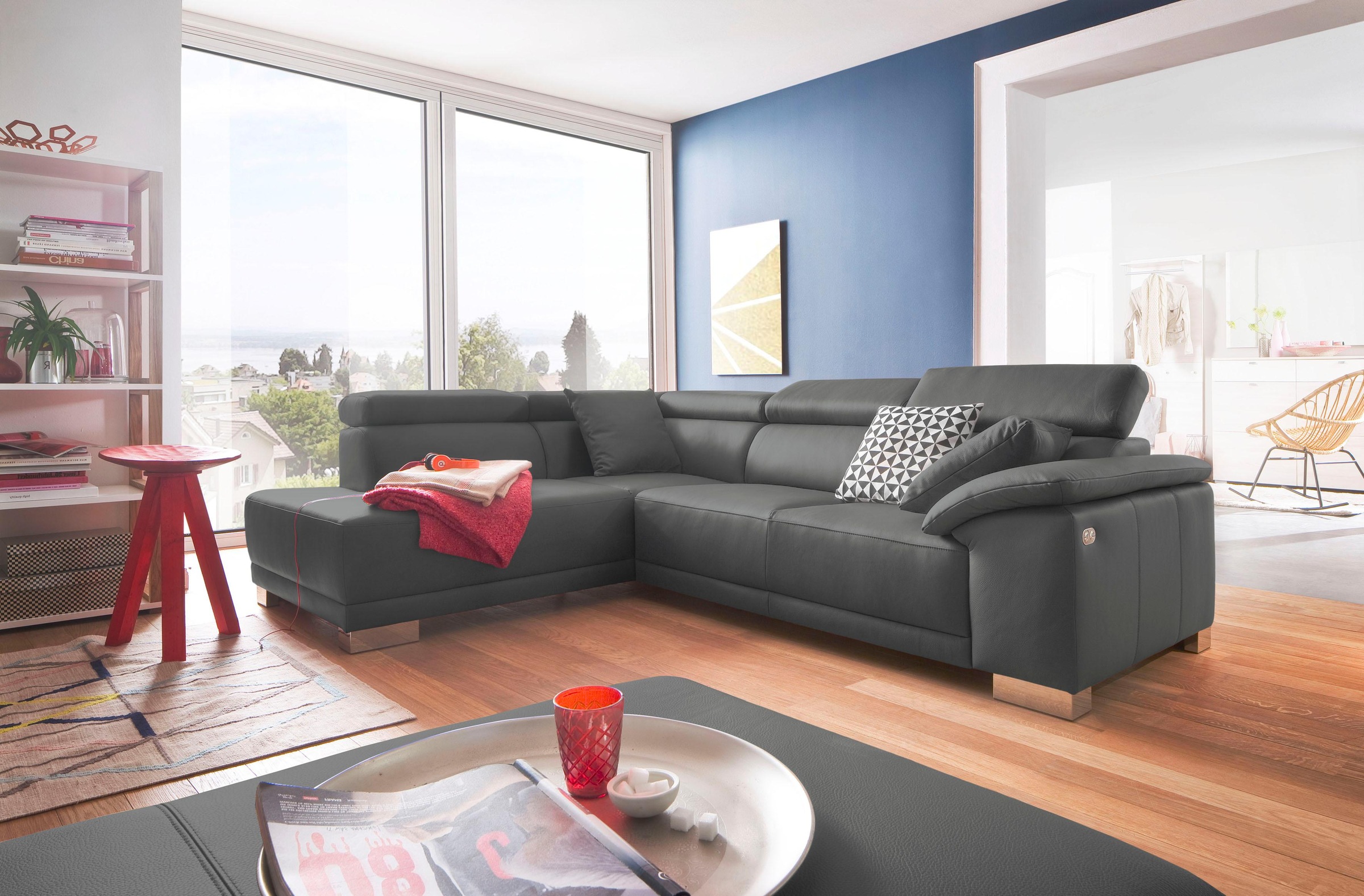 3C Candy Ecksofa »Menorca modern und bequem, OTTOs Choice, L-Form«, Kopftei günstig online kaufen
