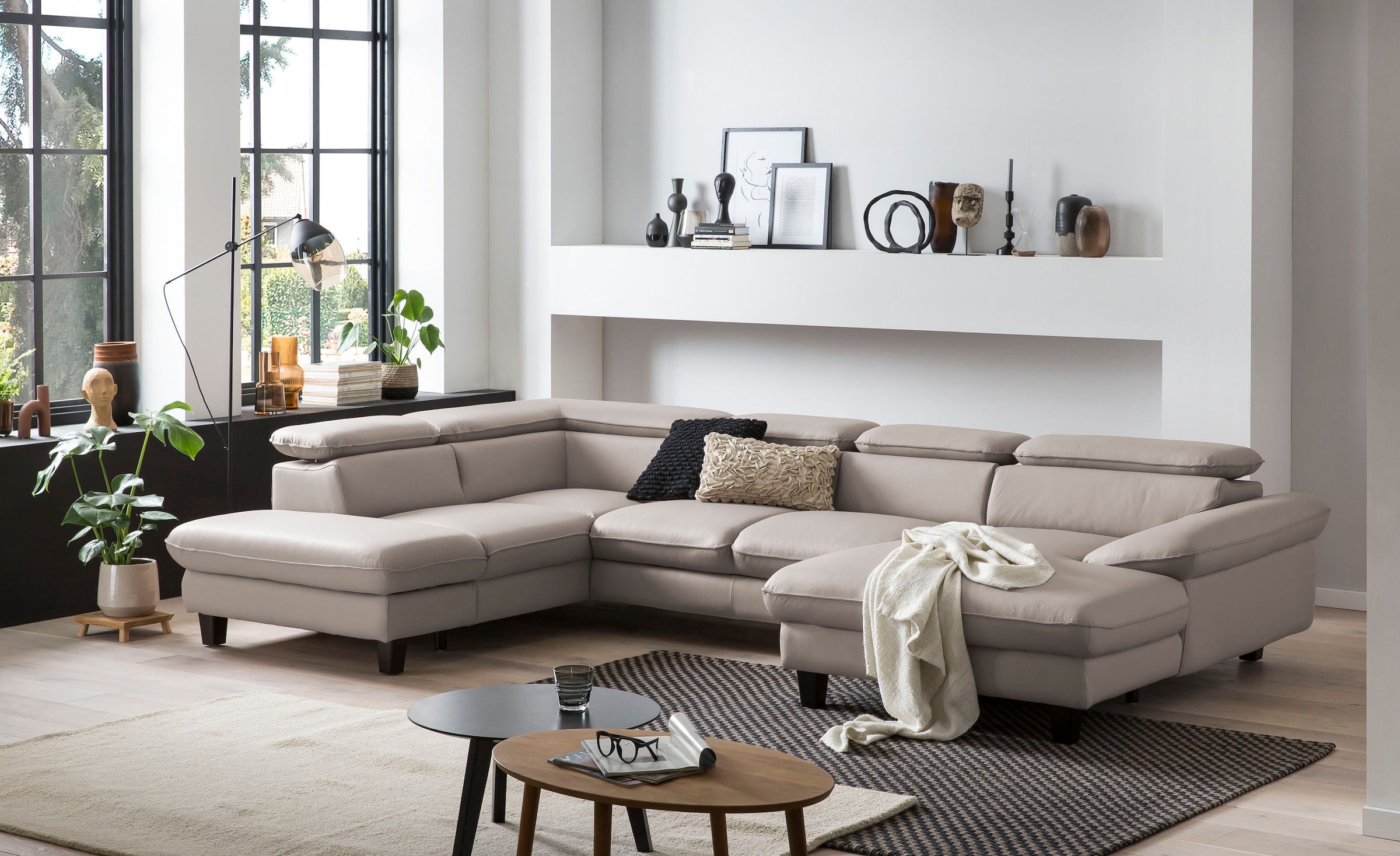 Home affaire Wohnlandschaft »Pilot U-Form« mit Kopfteilverstellung, wahlwei günstig online kaufen