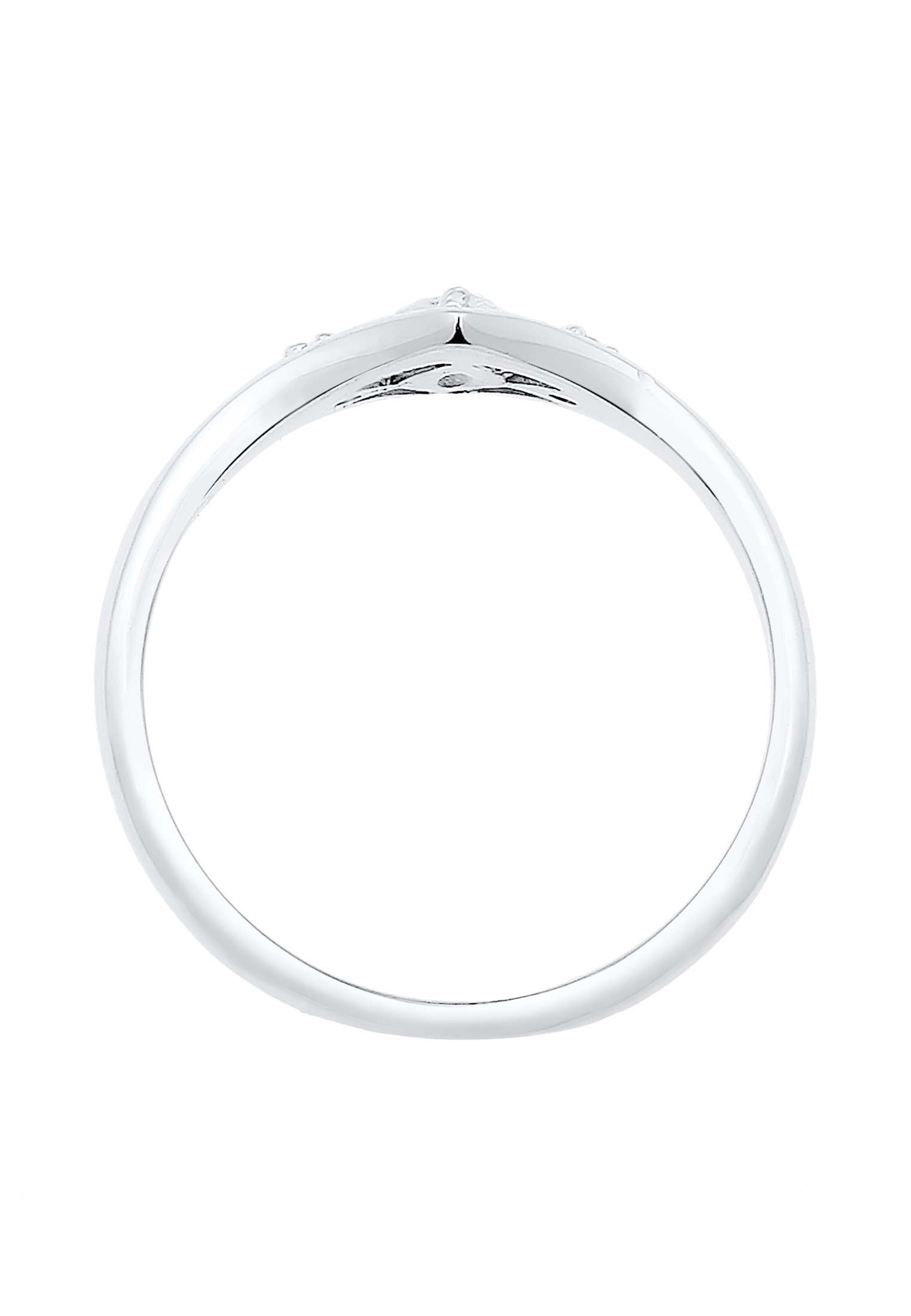 Elli Verlobungsring »Bandring Zirkonia Marquise Vintage 925 Silber«