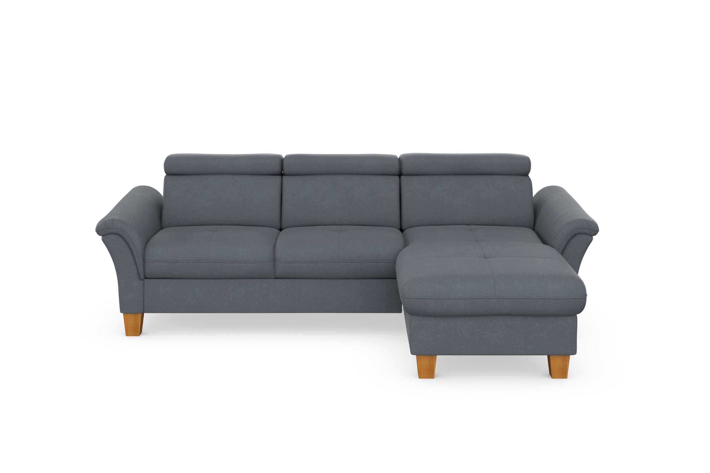 Home affaire Ecksofa »Lindgren L-Form«, wahlweise mit Bett mit klappbaren Rollen, Kasten und Kopfverstellung