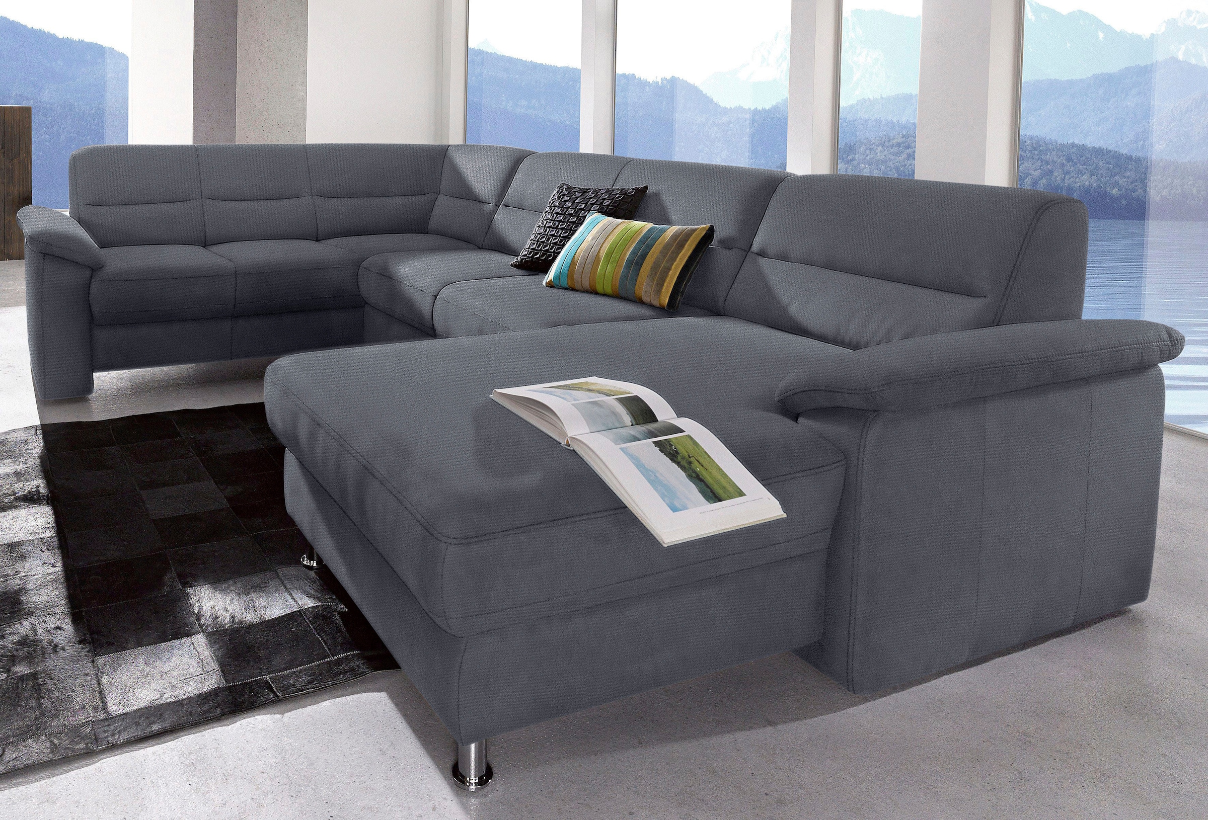 sit&more Wohnlandschaft »Ascara U-Form«, inklusive Boxspring/Federkern-Pols günstig online kaufen