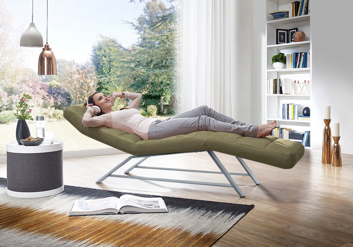 W.SCHILLIG Relaxliege »daily dreams«, Funktionsliege wahlweise mit Motor, Gestell matt, Breite 75 cm