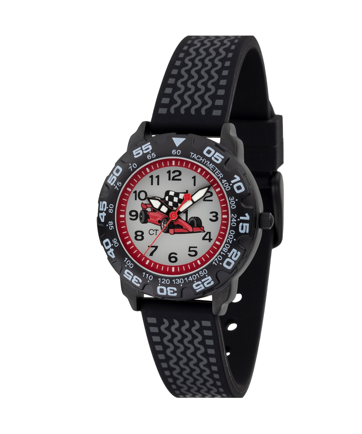 COOL TIME Quarzuhr »The Cool Black Racer« Armbanduhr, Silikonarmband, Kinderuhr, Junge, analog