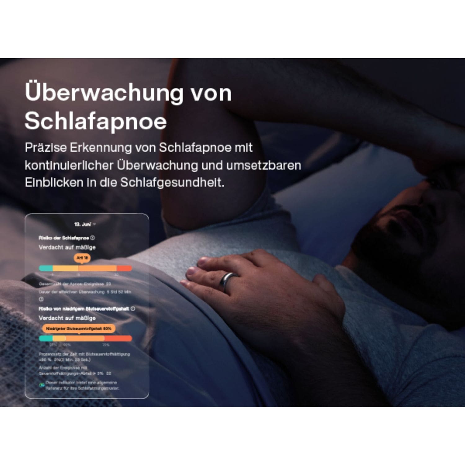 RingConn Smart Ring »Gen3 - smarter Begleiter für Gesundheit, Fitness und Regeneration« bis zu 14 Tage Akku • Gratis-App ohne Abo • Vibrationsfunktion