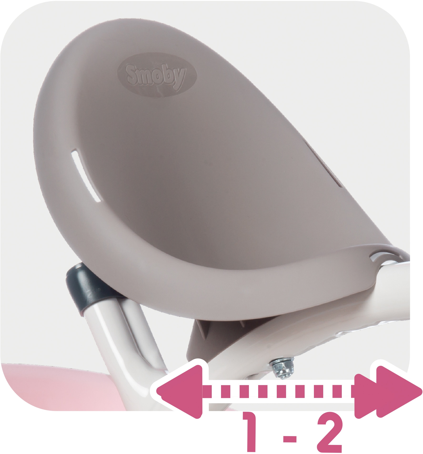 Smoby Dreirad »Baby Balade Plus, rosa«, mit Sonnendach; Made in Europe