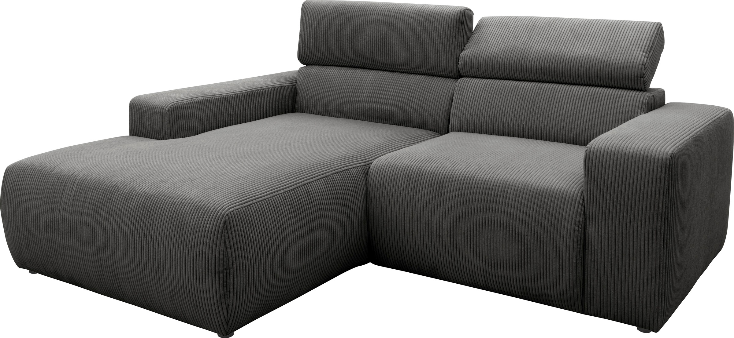 DOMO collection Ecksofa »Brandon kleine Ausführung B/T/H: 214/100/80 cm«, Mit Kopfteilverstellung, auch in Leder und Cord, L-Form