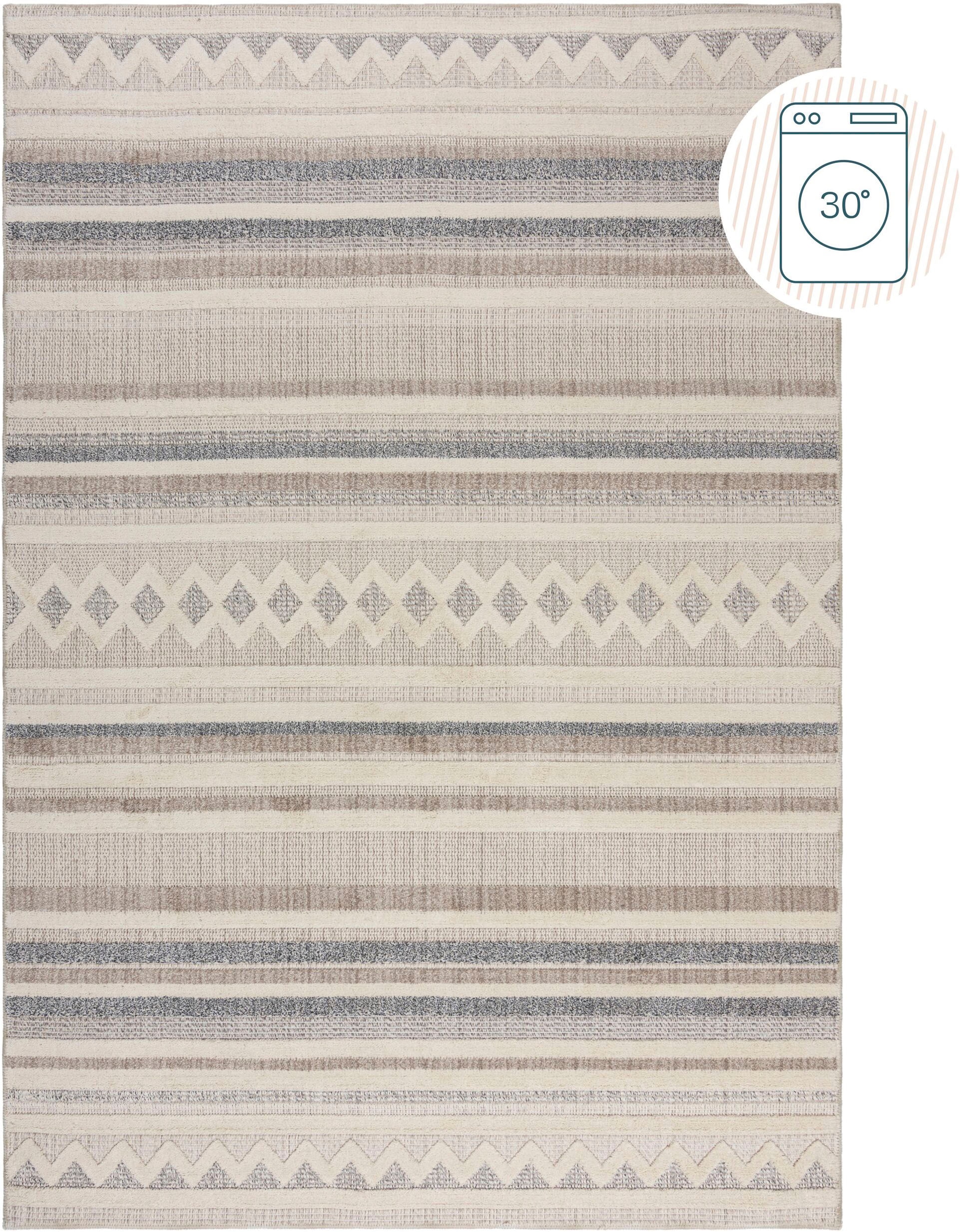 FLAIR RUGS Teppich »Everett«, rechteckig, 4 mm Höhe, Waschbarer Teppich günstig online kaufen