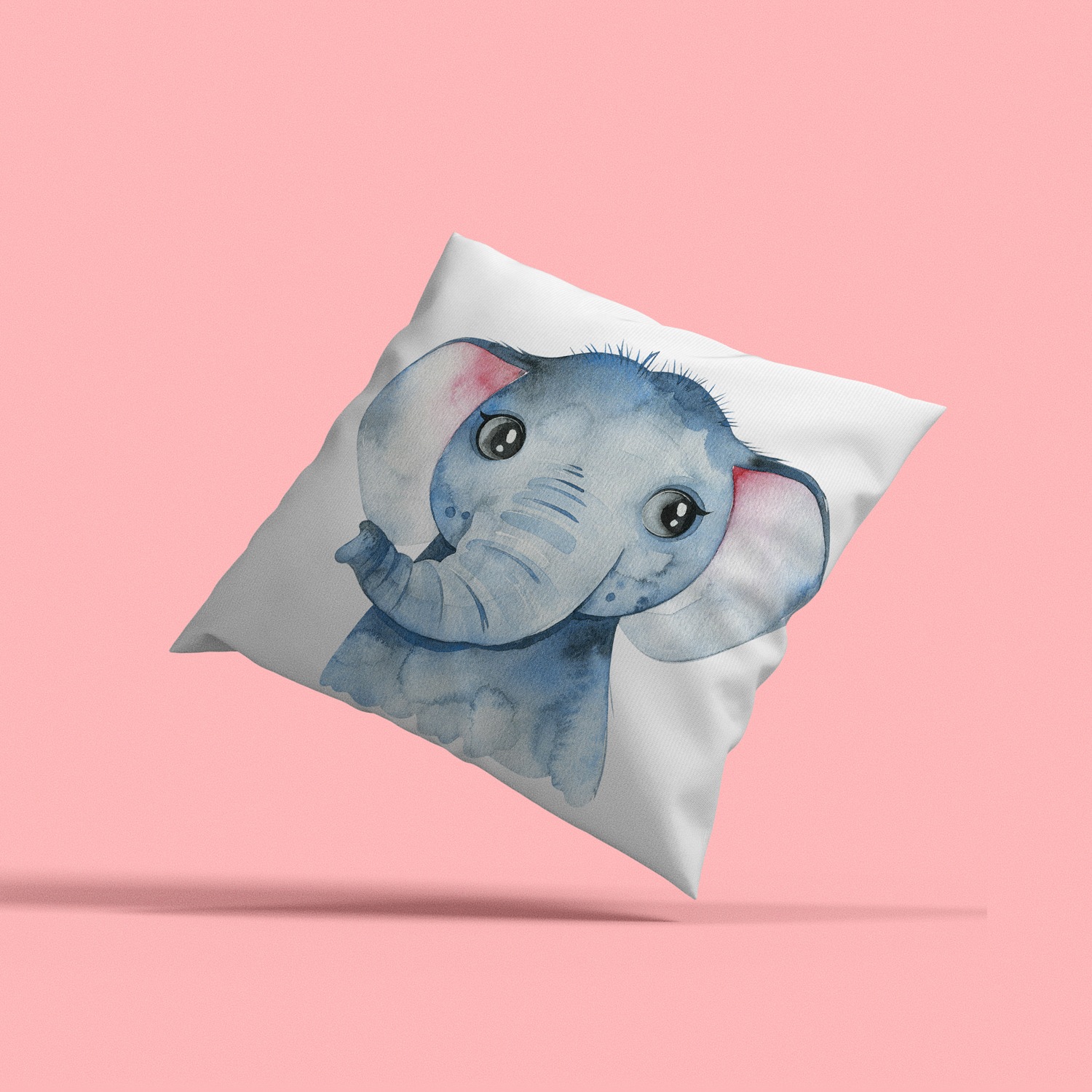 queence Dekokissen »Blaues Elefantenbaby«, Kissenhülle mit HD Premium Druck günstig online kaufen