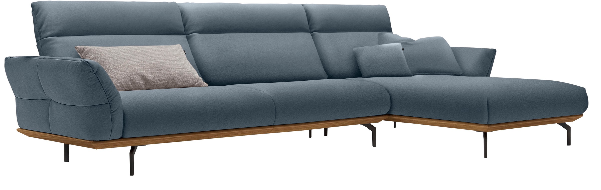 Creation BY ROLF BENZ Ecksofa »CR.460«, Sockel in Nussbaum, Winkelfüße in U günstig online kaufen
