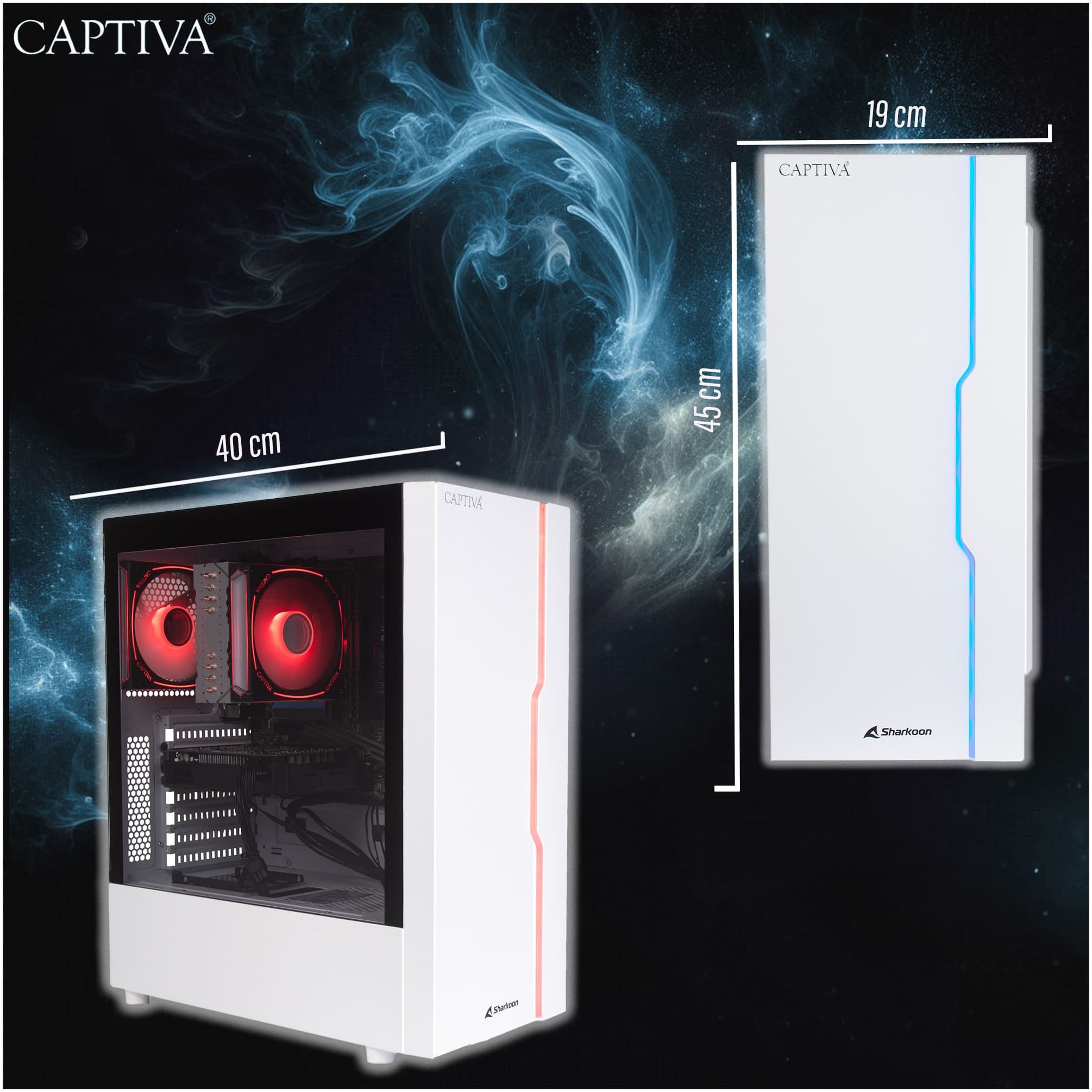 CAPTIVA Gaming-PC-Komplettsystem »Advanced Gaming R93-553 TFT Bundle« 80 ″ AMD Ryzen 7 Nvidia 16 GB RAM 1.000 GB SSD