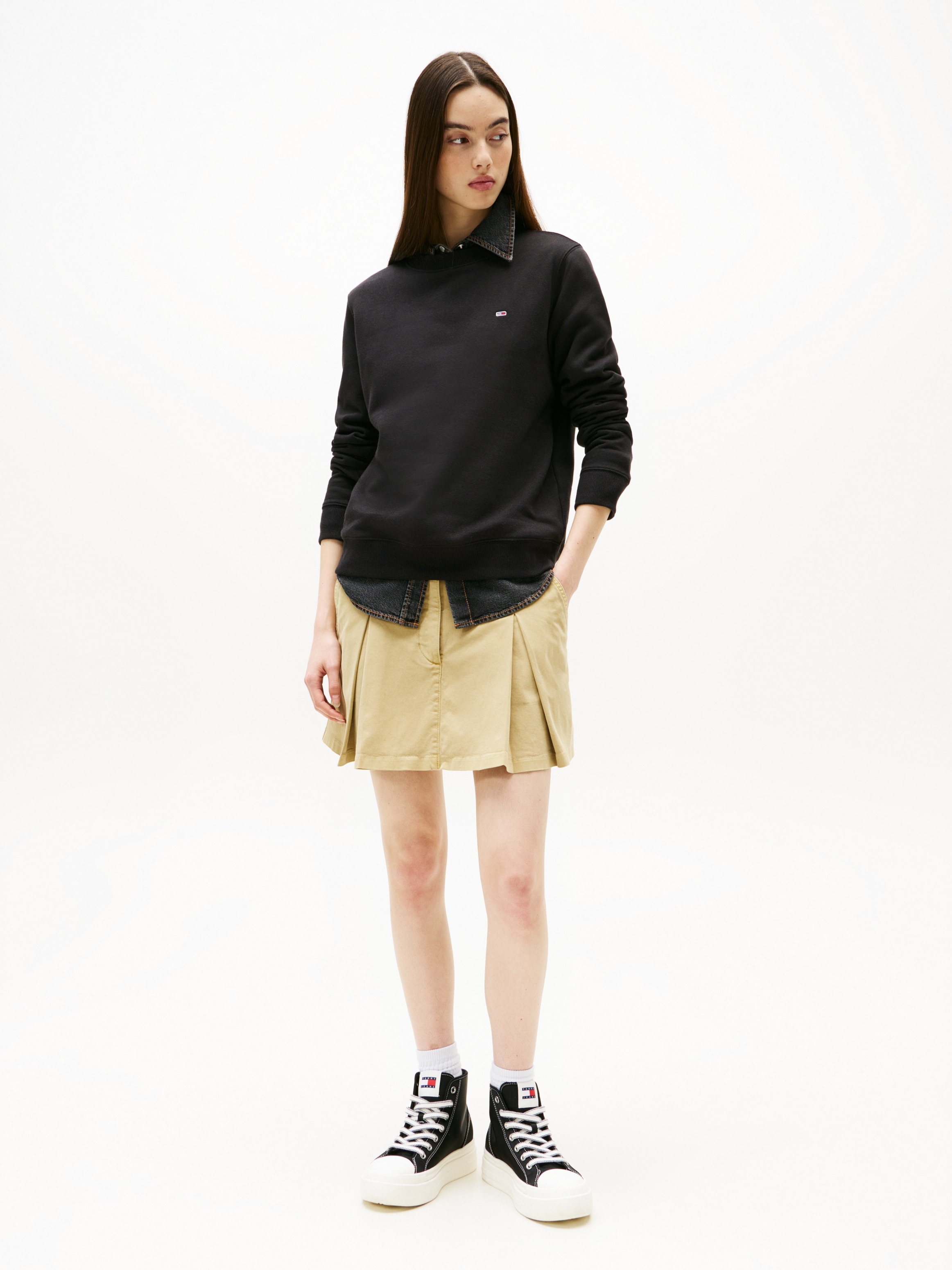 Tommy Jeans Sweatshirt »TJW REG S FLAG CREW«, mit Logostickerei, Regular Fit
