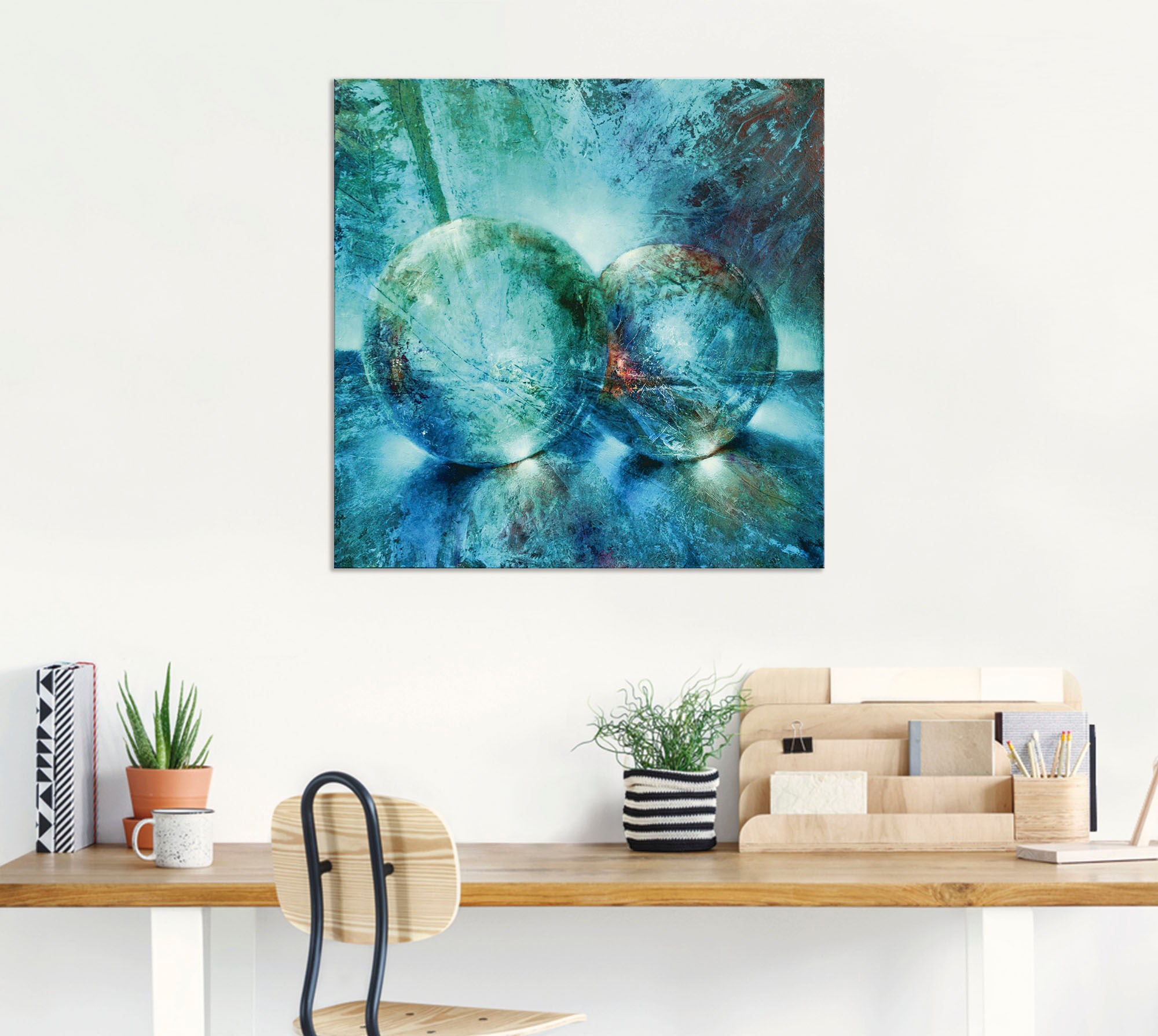 Artland Wandbild »Zwei blaue Murmeln_«, Muster, (1 St.), als Alubild, Outdo günstig online kaufen