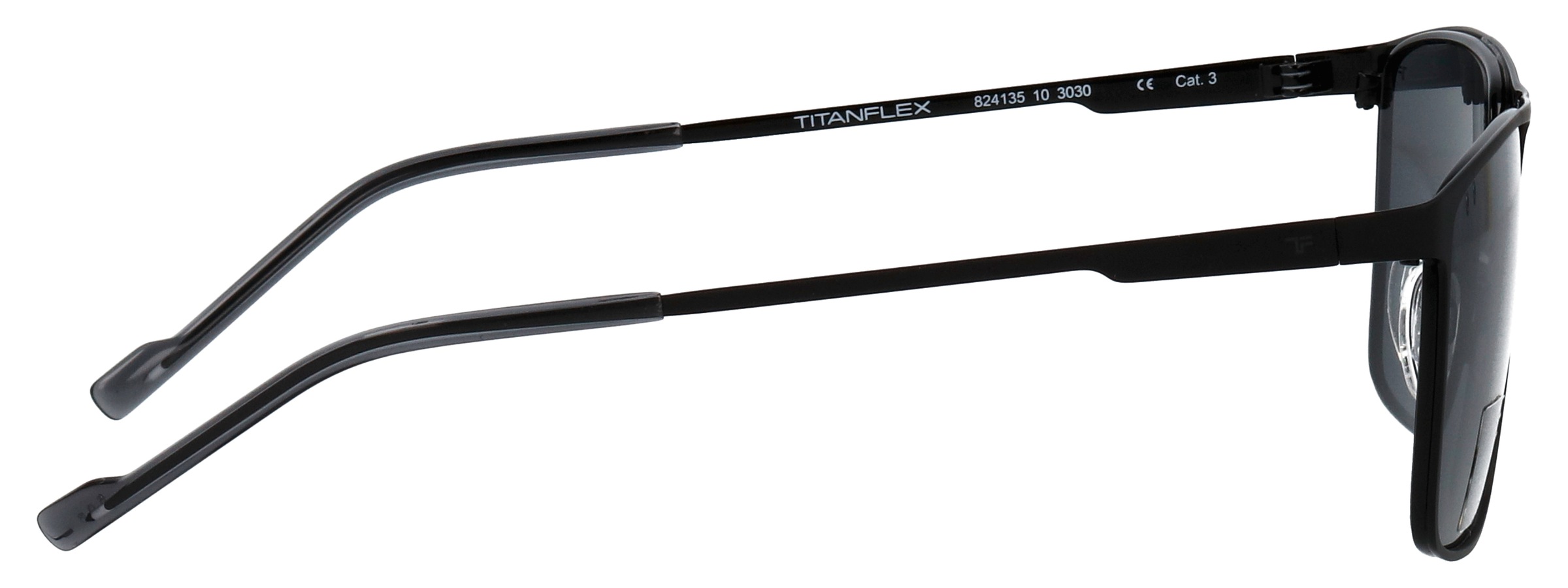 TITANflex Sonnenbrille »Modell 824135« Form Karree/Soft, Logoschriftzug auf Bügel, Titanflexfassung