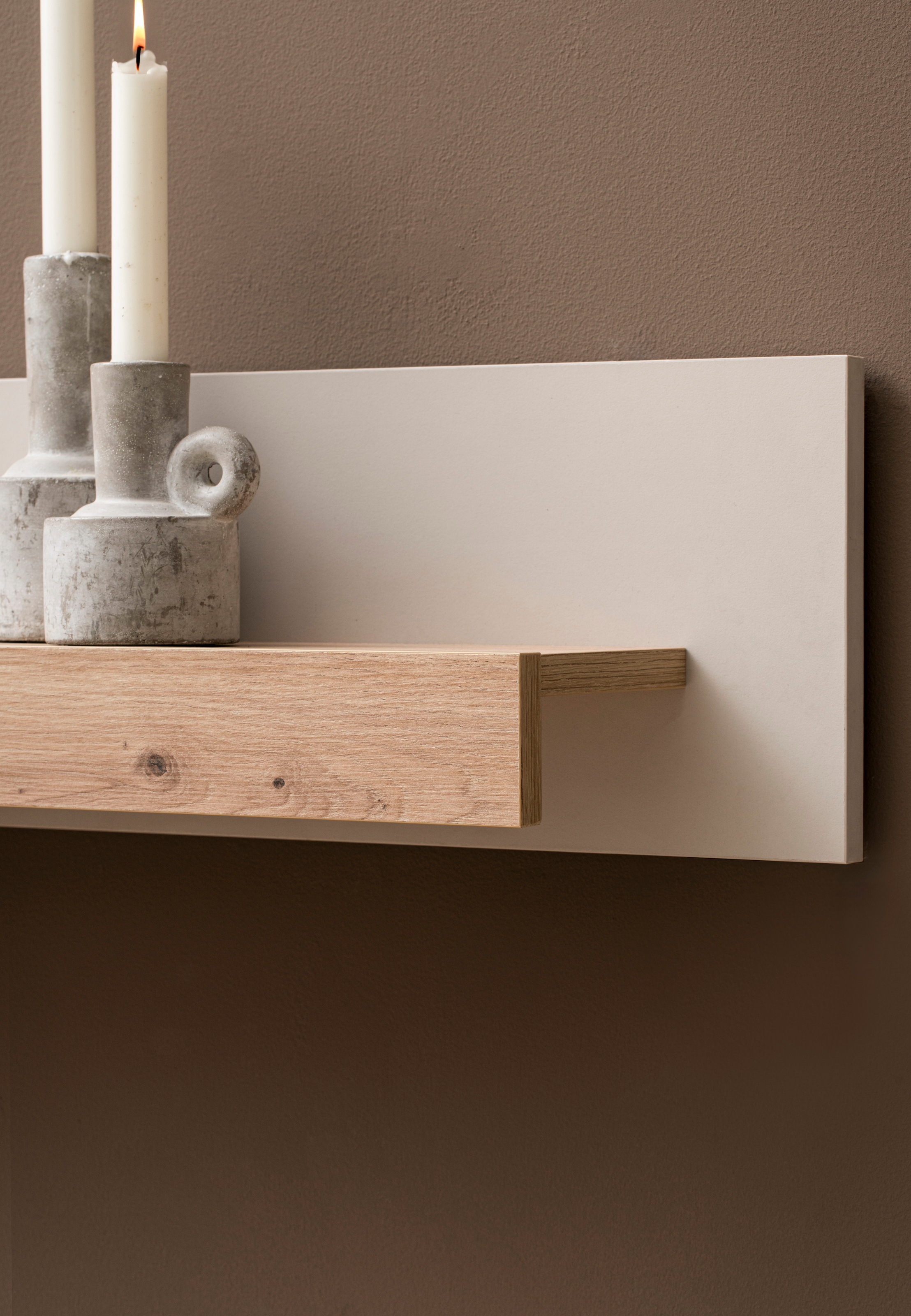 Home affaire Wohnwand »Sonora, moderne Anbauwand, Komplettset in Kaschmir/Eiche« Komplett-Set, 4 Stk. tlg.