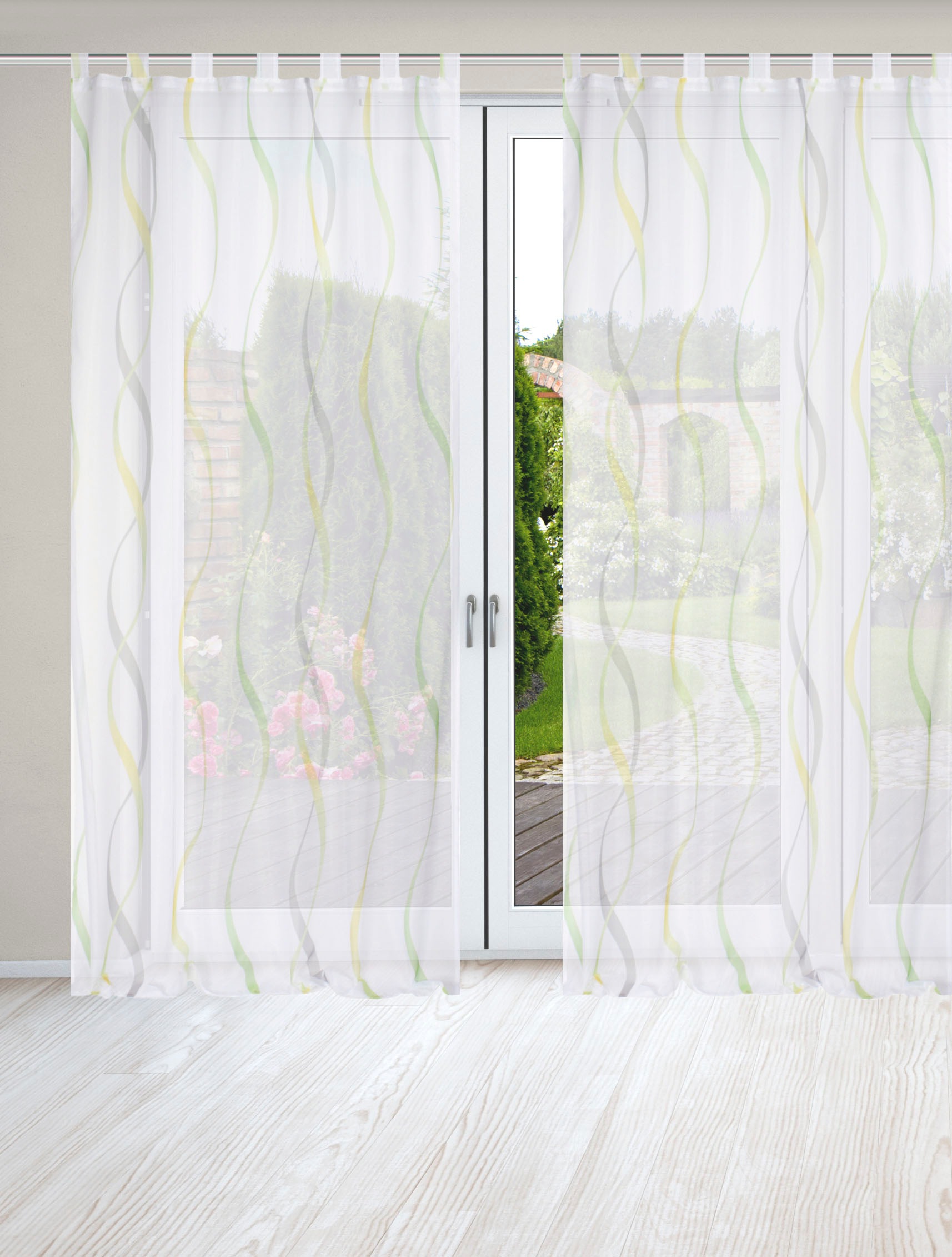 HOME WOHNIDEEN Vorhang »SCHLAUFENSCHAL«, (2 St.), 2er Pack Schlaufenschal b günstig online kaufen