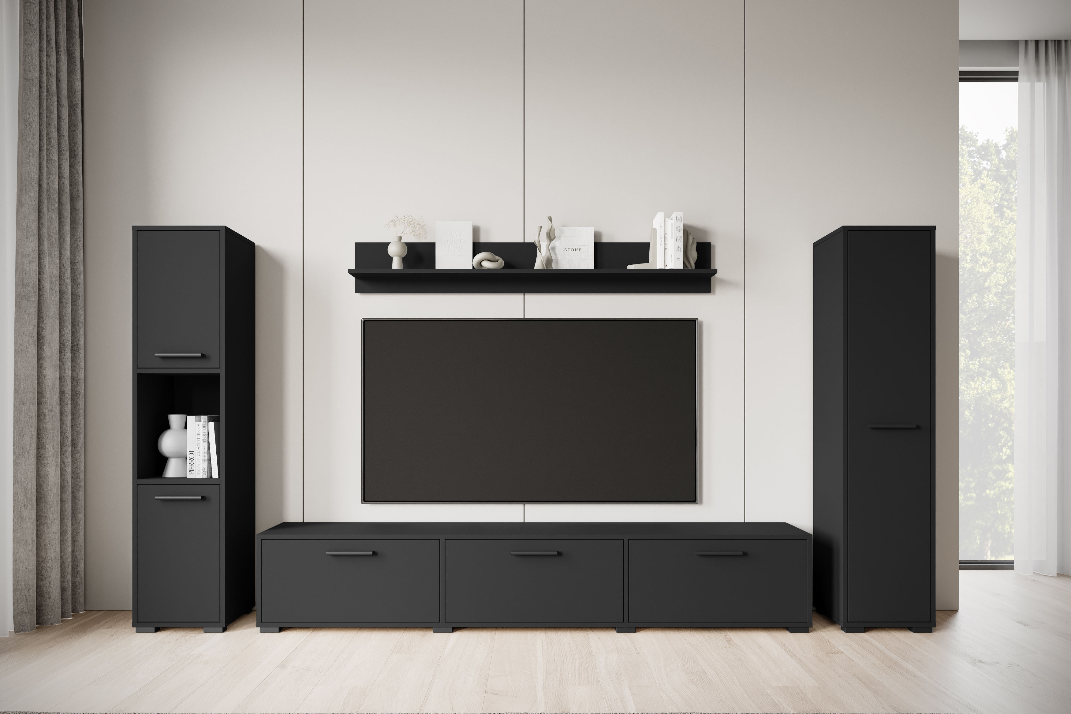 INOSIGN Wohnwand »BOGOTA XL, Vitrine Türanschlag links/rechts wechselbar« K günstig online kaufen