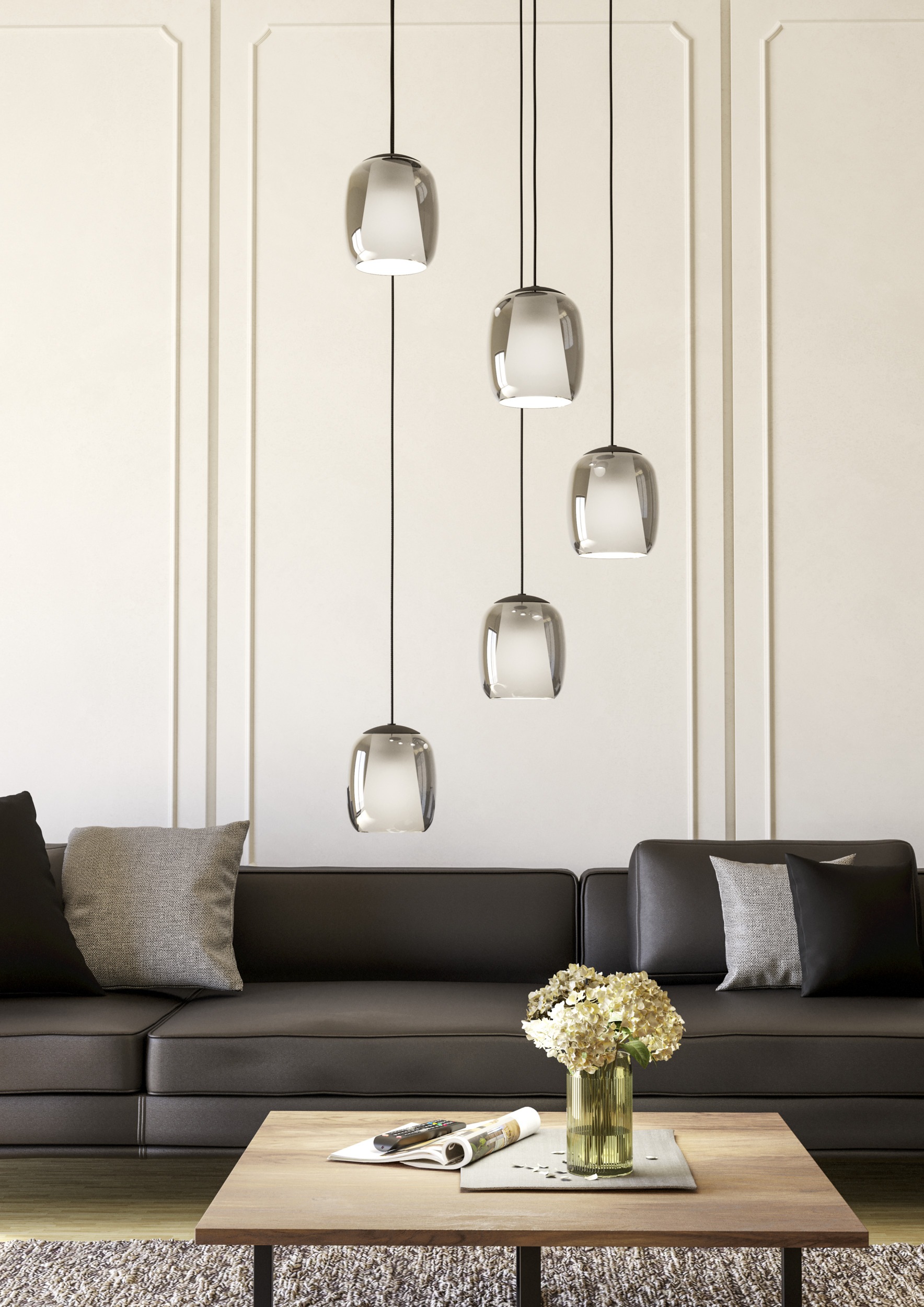 EGLO Hängeleuchte »CIAMPINO Pendellampe - Stahl - E27 - 5X28W - IP20« E27 1 günstig online kaufen