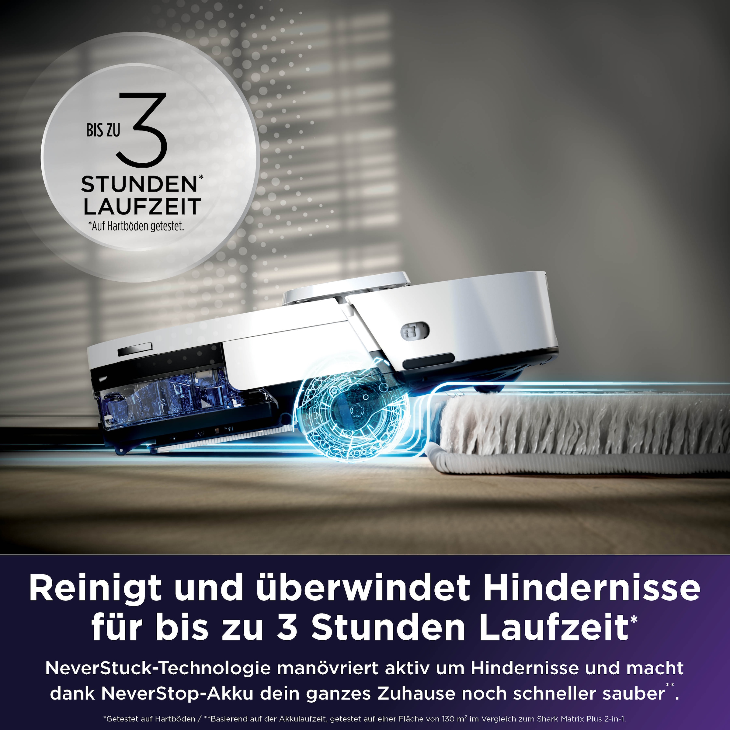 Shark Saugroboter »Shark PowerDetect UV Reveal 2-in-1 Saug- und Wischroboter  Schwarz« UV-Reveal-Technologie, 8 PowerDetect-Technologien