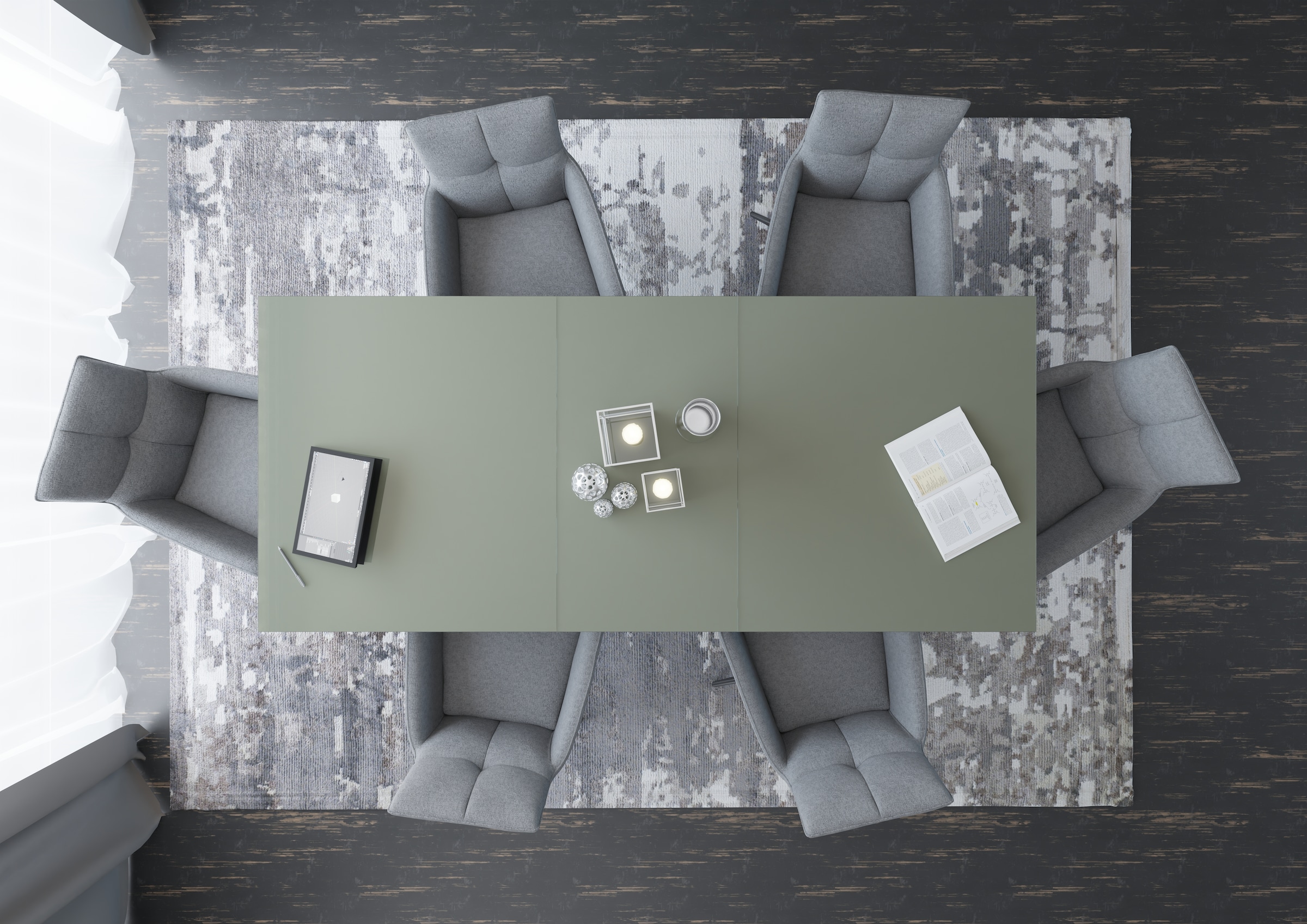 set one by Musterring Esstisch »Reno« 1 Stk. tlg. Mit Vierkantfuß, wählbaren Gestellen und Plattenfarben