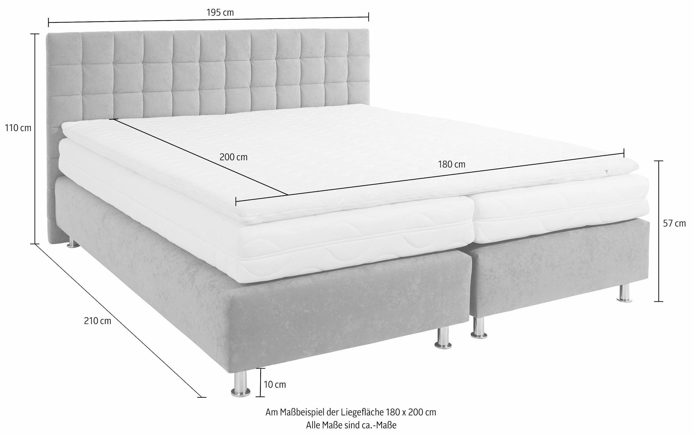 2. Bild von Westfalia Schlafkomfort Boxspringbett, mit Kaltschaum- oder Federkernmatratze, auch mit Topper lieferbar.