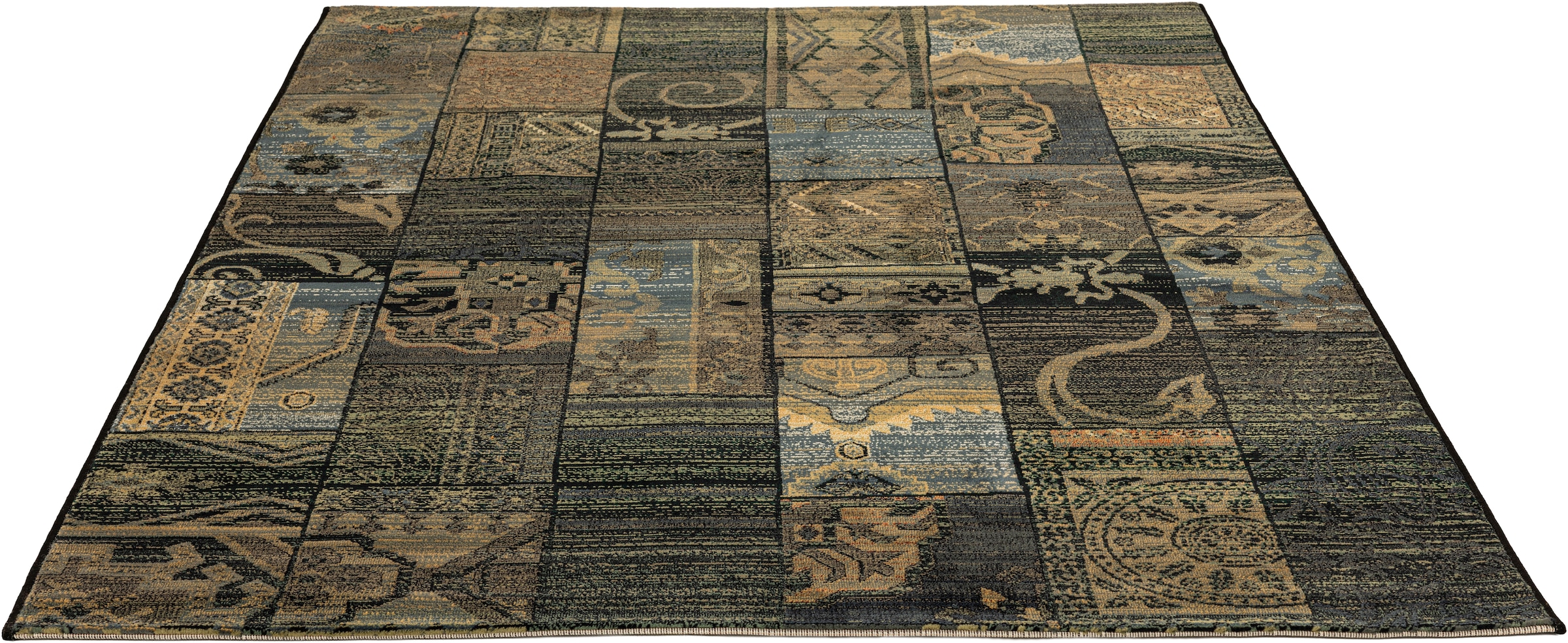 THEKO Teppich »Gabiro 5504«, rechteckig, 10 mm Höhe, Melange-Effekt, Patchwork Design, auch als Läufer, Wohnzimmer
