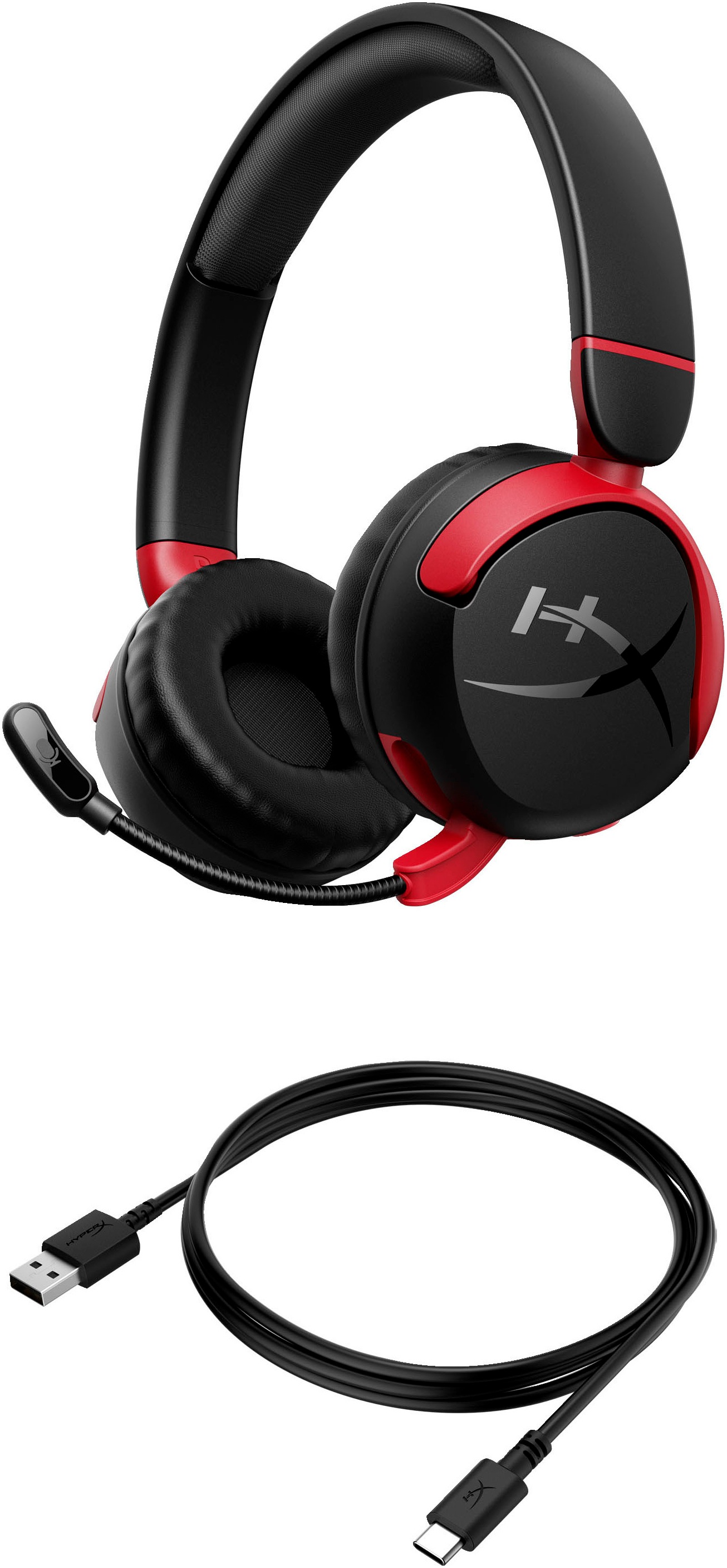 HyperX Gaming-Headset »Cloud Mini für Kids Wireless«, AVRCP Bluetooth-A2DP Bluetooth-HFP-HSP-Bluetooth, Stummschaltung