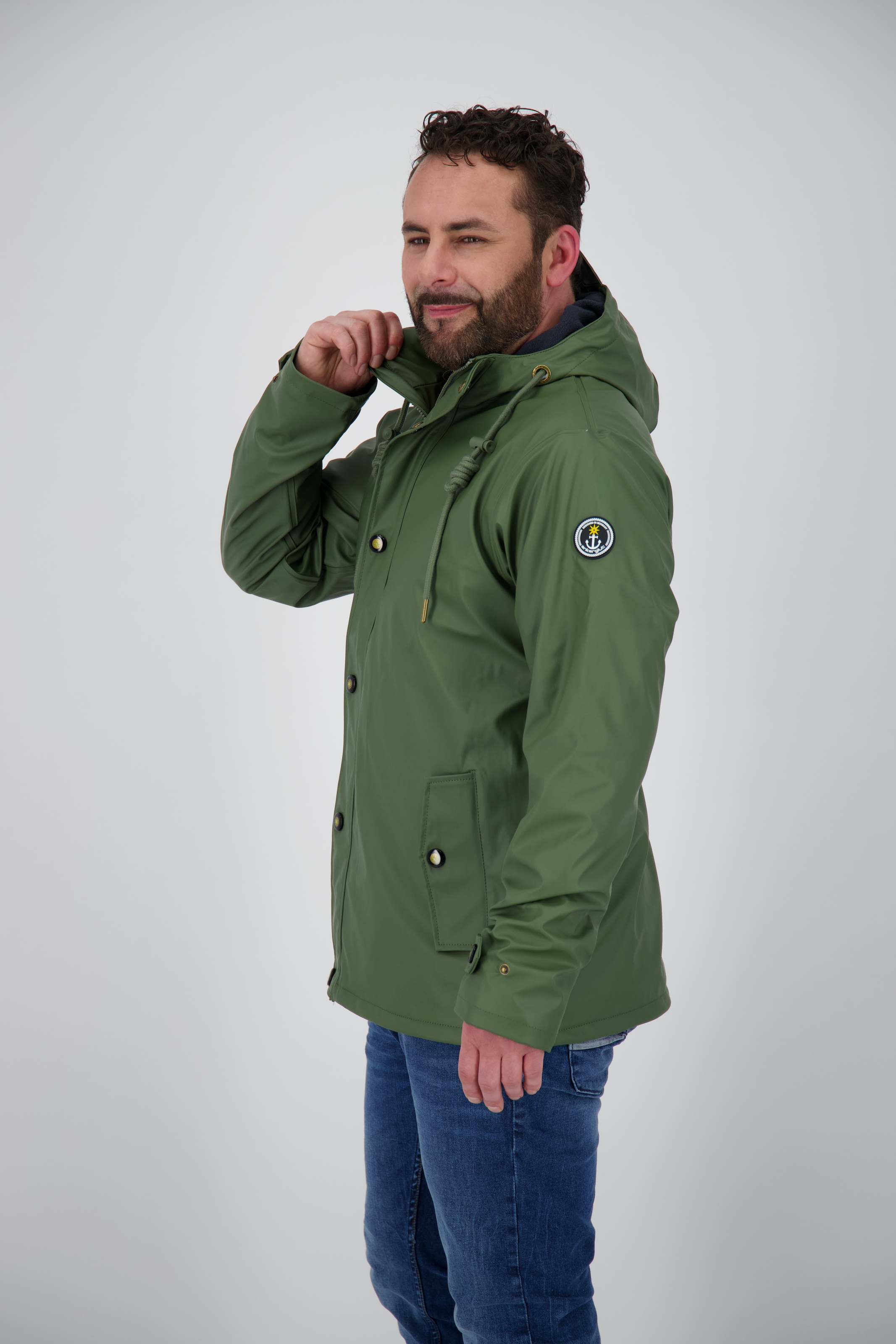 DEPROC Active Regenjacke »Friesennerz #ANKERGLUTREISE MEN«, auch in Großen Größen erhältlich