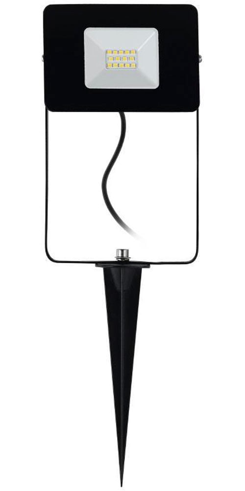 EGLO LED Gartenstrahler »FAEDO 4 Außenstrahler, schwarz, inkl. Erdspieß, IP65, Außenbeleuchtung«, 1 flammig, Leuchtmittel LED-Board | LED fest integriert, Außenlampe, Fluter, Garten, Terasse, Alu, verstellbar, 31x11,5x3,5cm