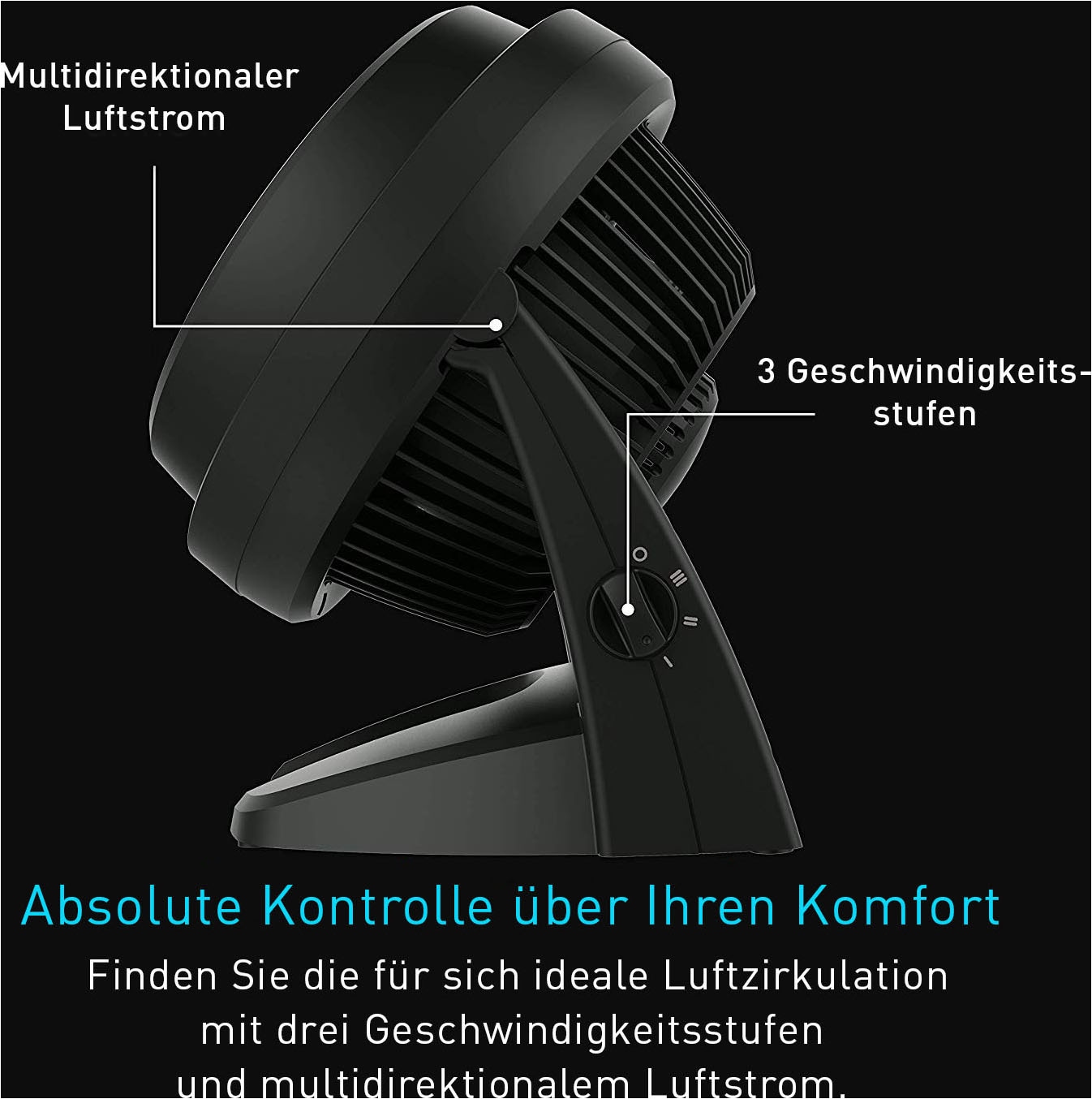 VORNADO Tischventilator »630«, laufleise in 3 Stufen