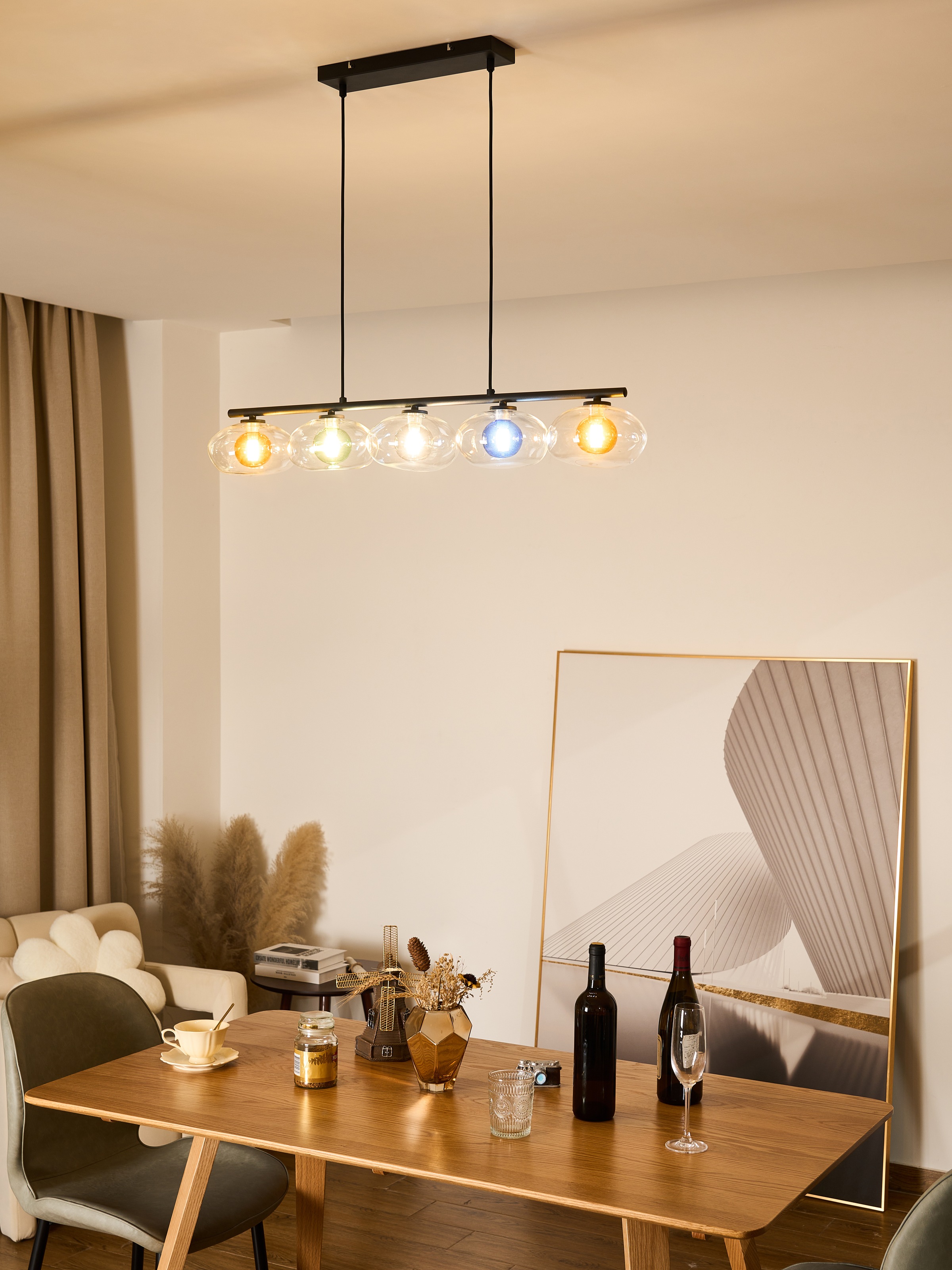 ECO-LIGHT Pendelleuchte »Uranus«, 5 flammig, Leuchtmittel G9   ohne Leuchtm günstig online kaufen
