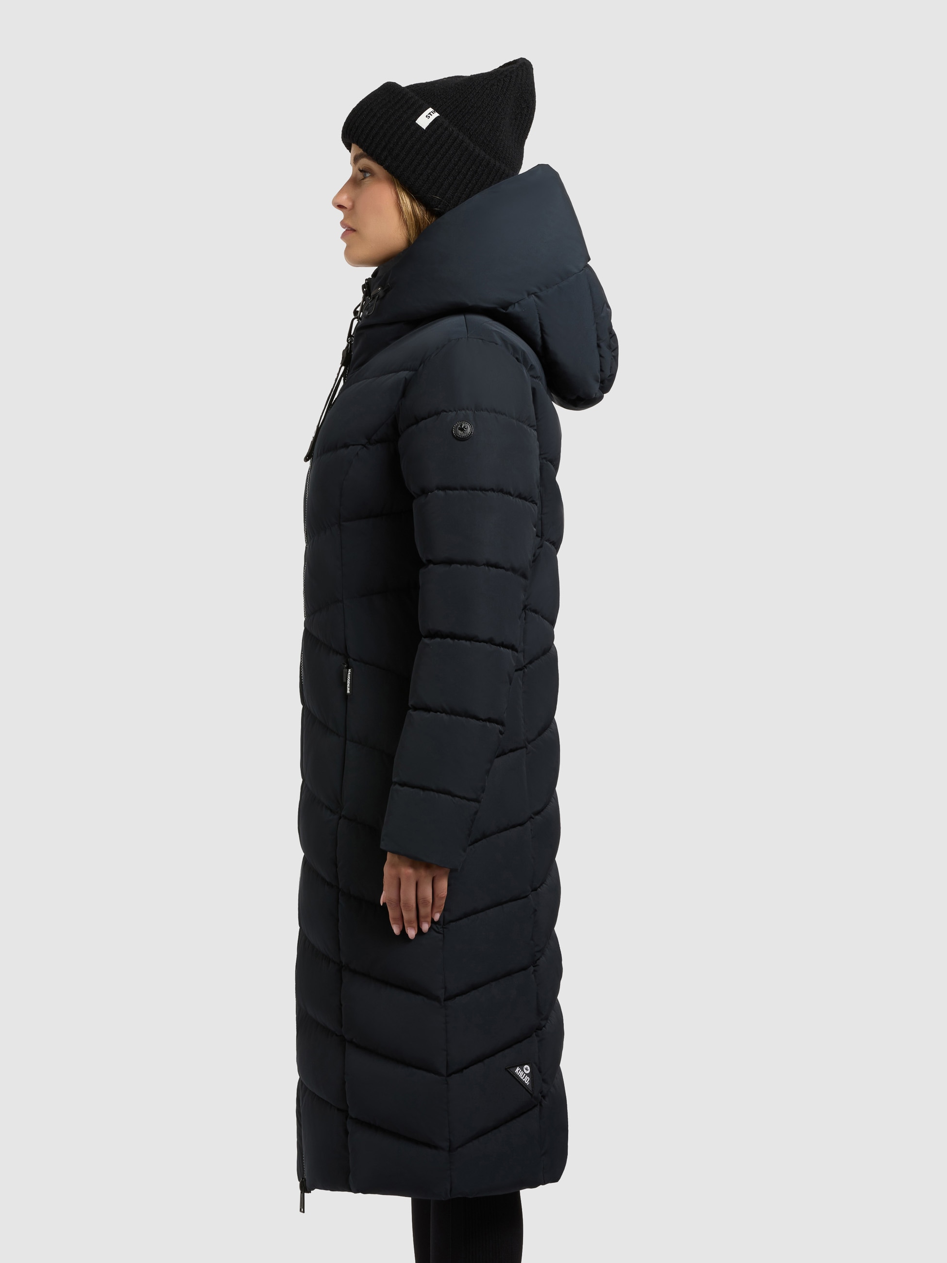 khujo Steppmantel »FISKA« Kapuze mit elastischem Kordelzug