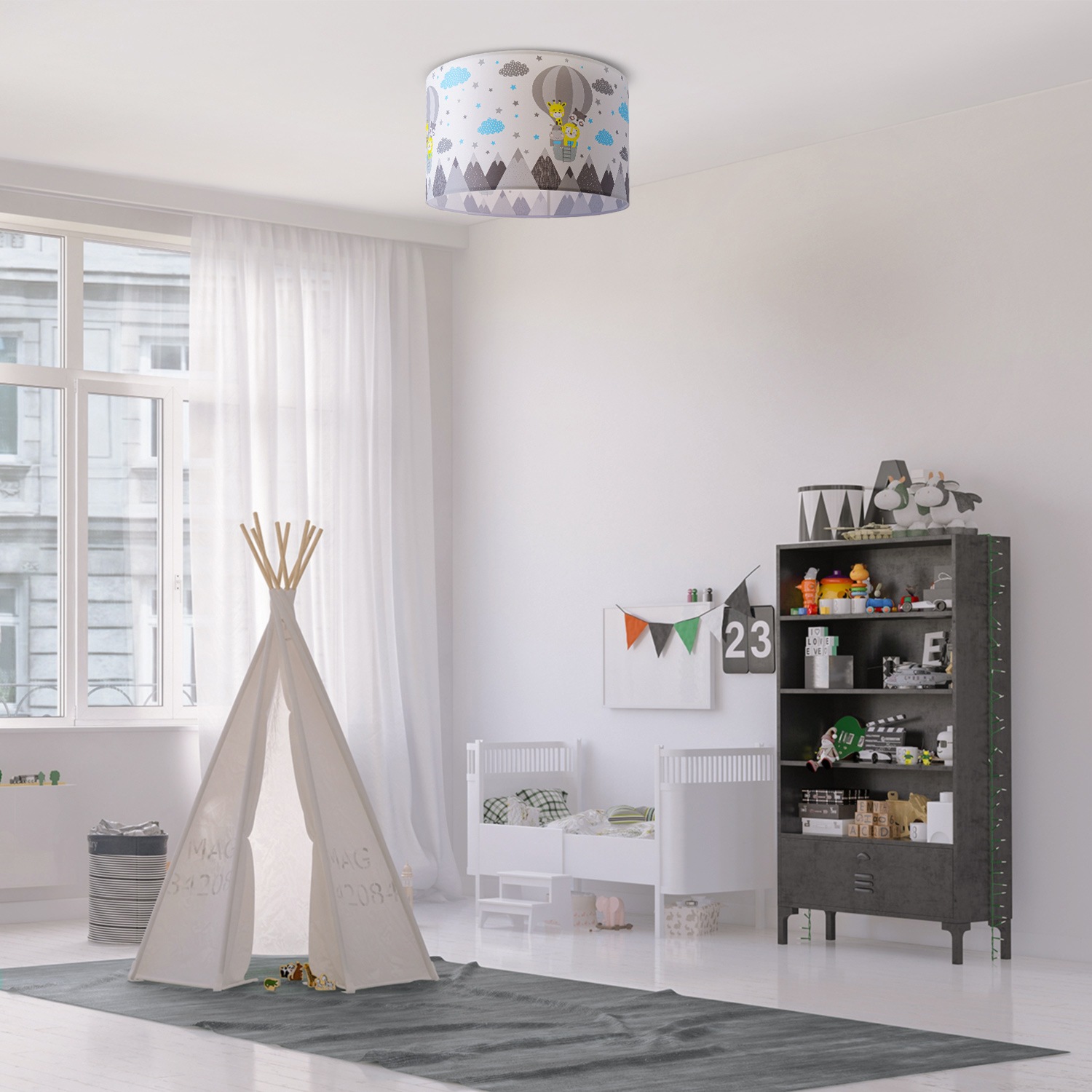 Paco Home Deckenleuchte »Cosmo 343«, 1 flammig, Leuchtmittel E27   ohne Leu günstig online kaufen