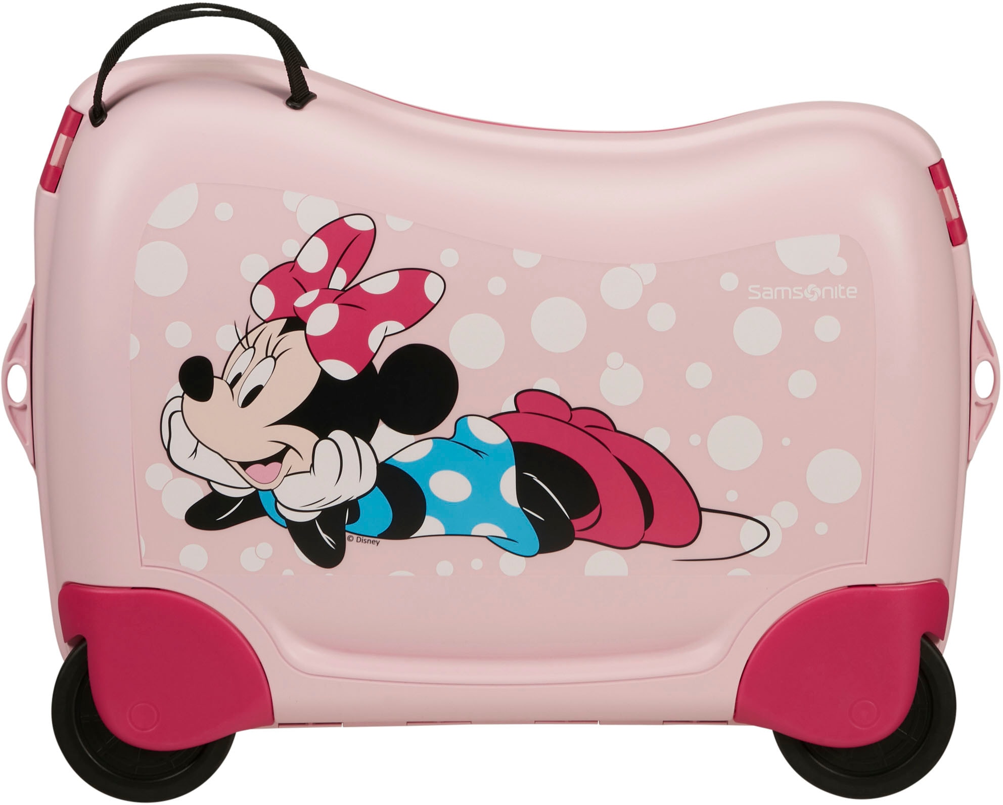 Samsonite Kinderkoffer »Dream2Go Ride-on Trolley, Disney Minnie Glitter«, 4 Rollen, zum sitzen und ziehen