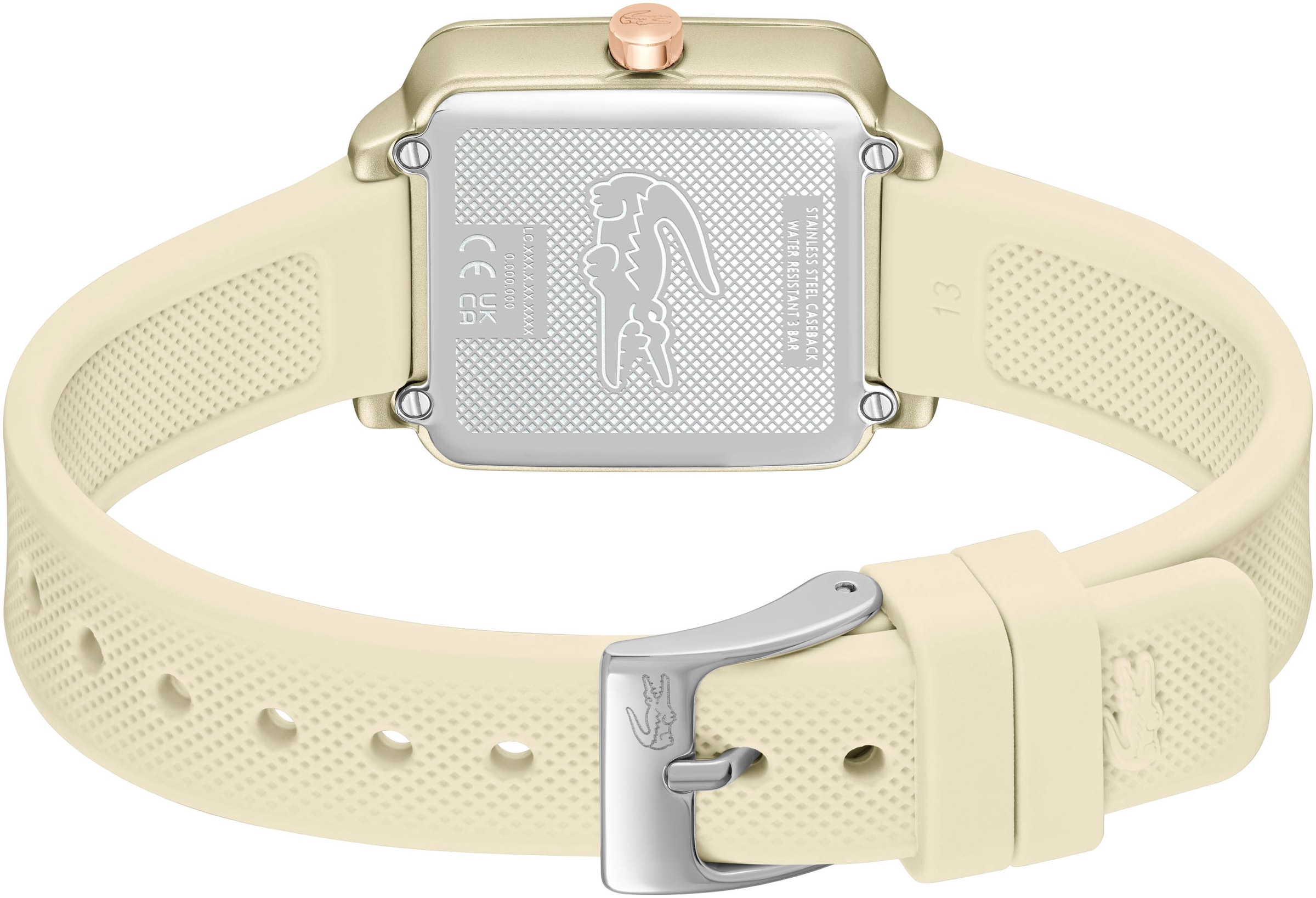 Lacoste Quarzuhr »LACOSTE.12.12 FLOW«, Armbanduhr, Damenuhr, analog, Silikonarmband