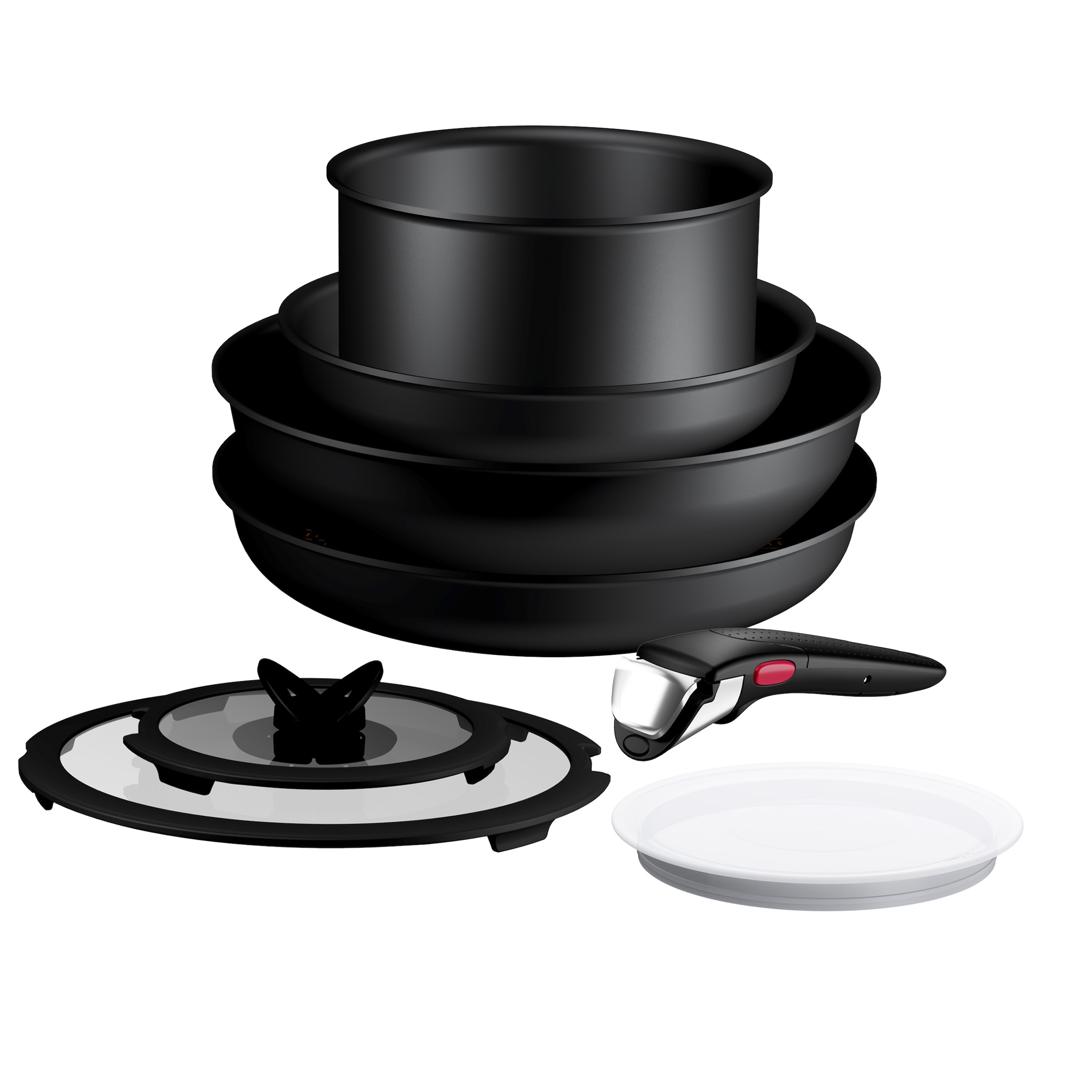 Tefal Pfannen-Set »Ingenio Excellence Fusion« Aluminium Set, 8 tlg. abnehmbarer Ingenio-Griff, Thermo-Signal, stapelbar, Induktion