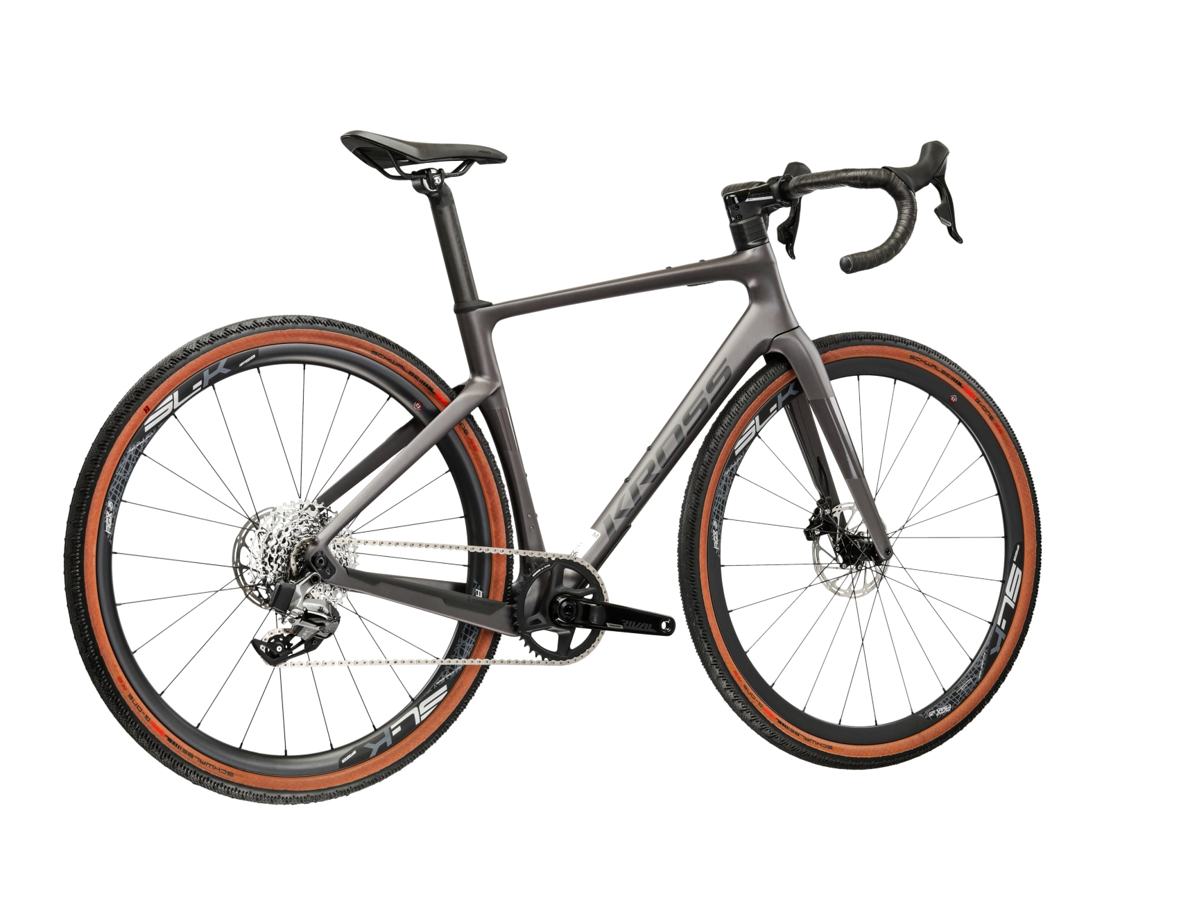 Kross Gravelbike »Carbon Esker RS 3.0 28" grau 12 Gänge 2026« 12 Gang SRAM RIVAL XPLR AXS Schaltwerk Kettenschaltung Rahmen aus Carbon