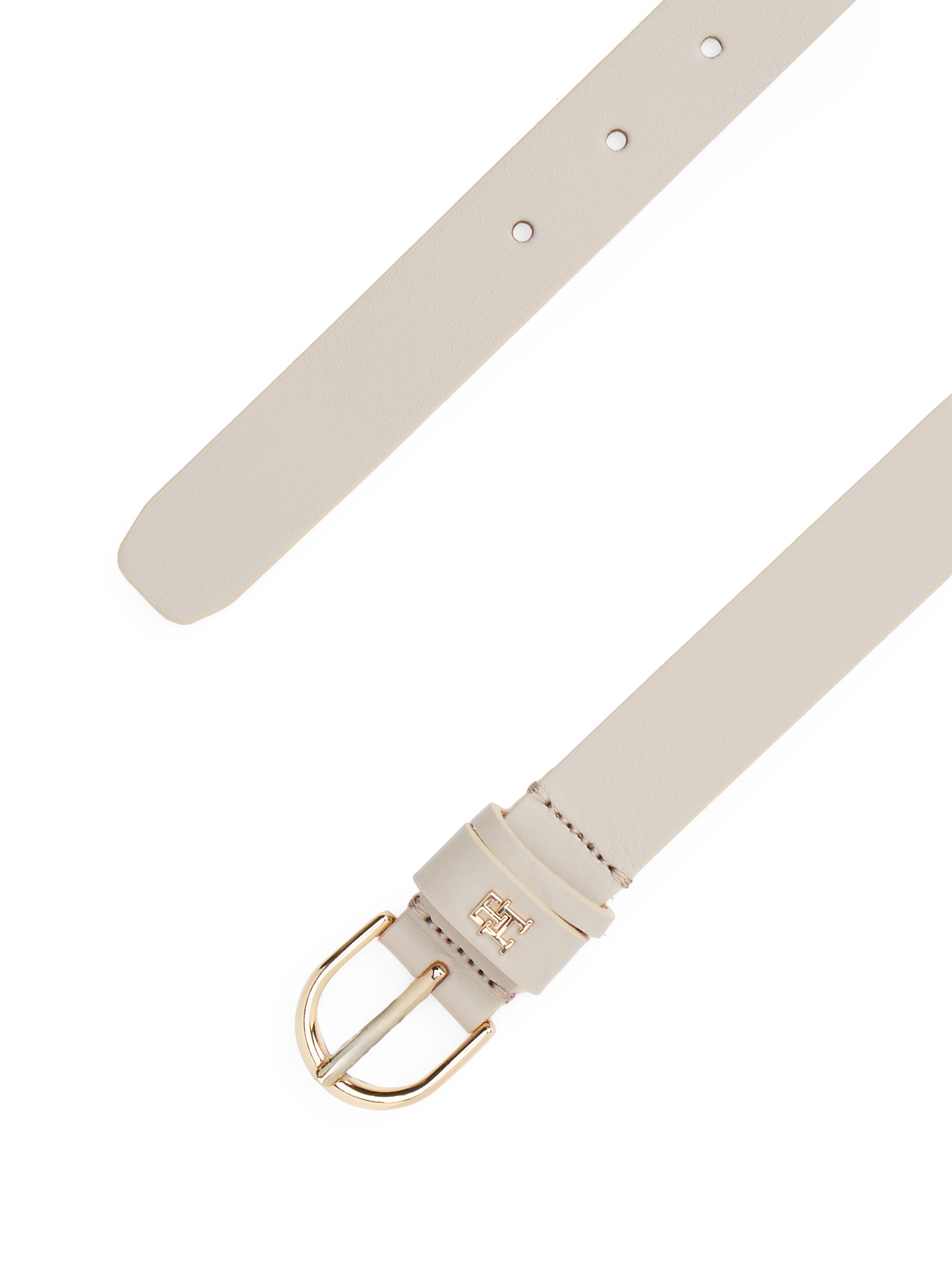 Tommy Hilfiger Ledergürtel »ESSENTIAL EFFORTLESS 2.5 GOLD«, Logoemblem, weiche Haptik, ovale Einfachdornschließe