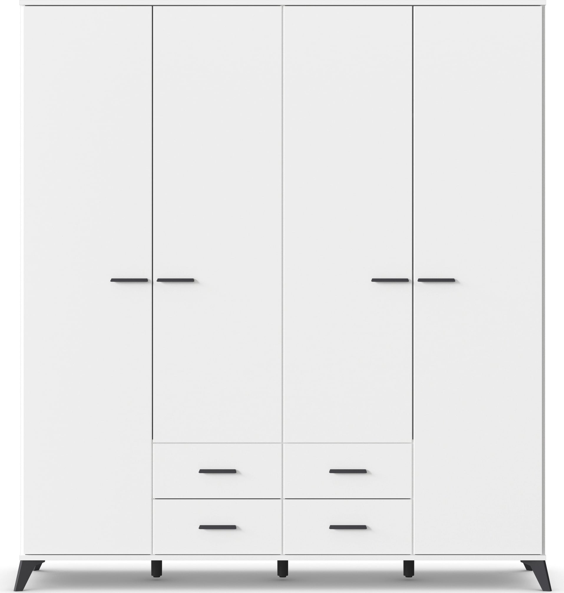 rauch Drehtürenschrank »Lucena«, mit schräg ausgestellten Füßen im Monochrom-Stil