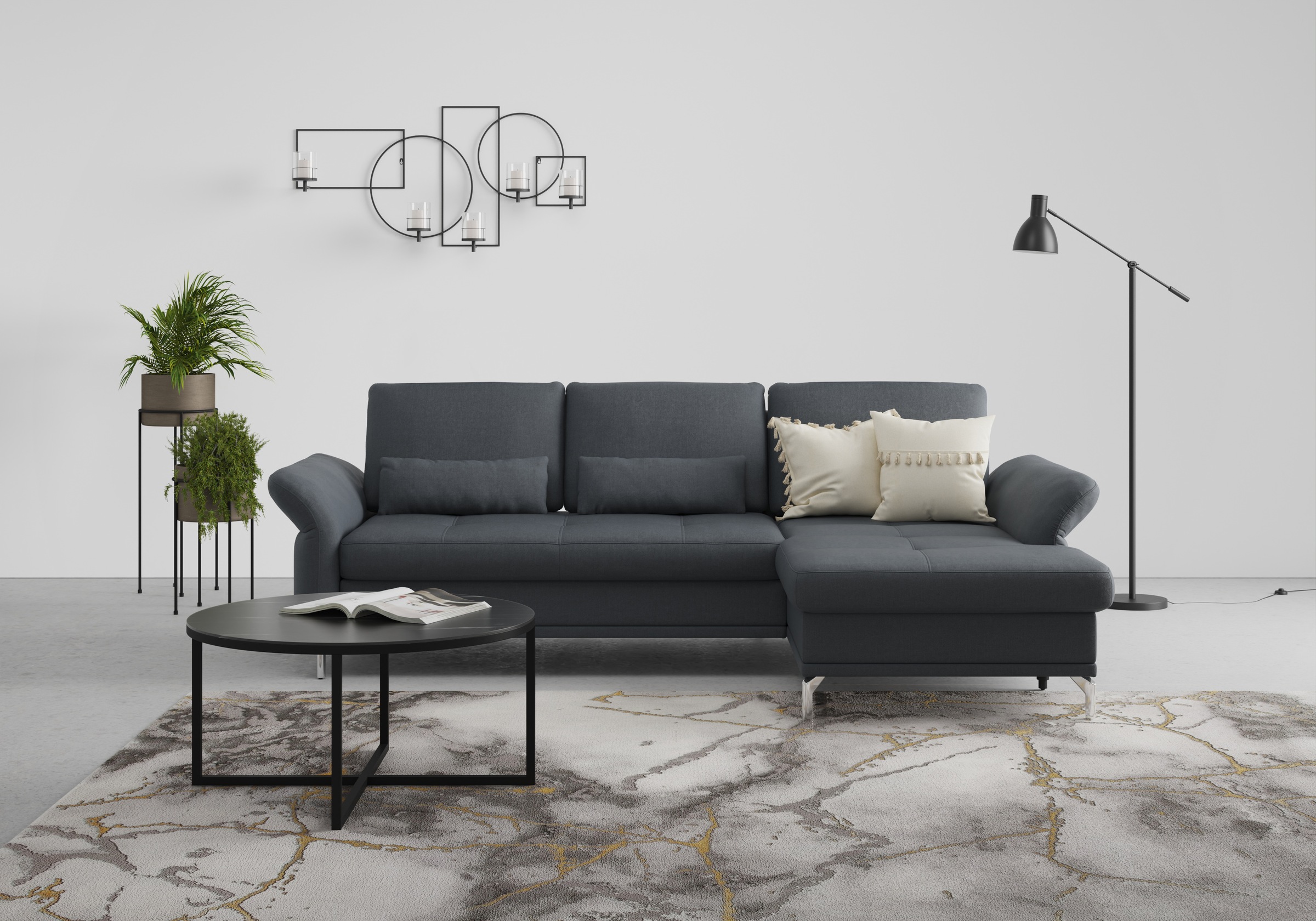 INOSIGN Ecksofa »Palm Beach L-Form«, Federkern, mit Sitztiefenverstellung, wahlweise mit Bettfunktion