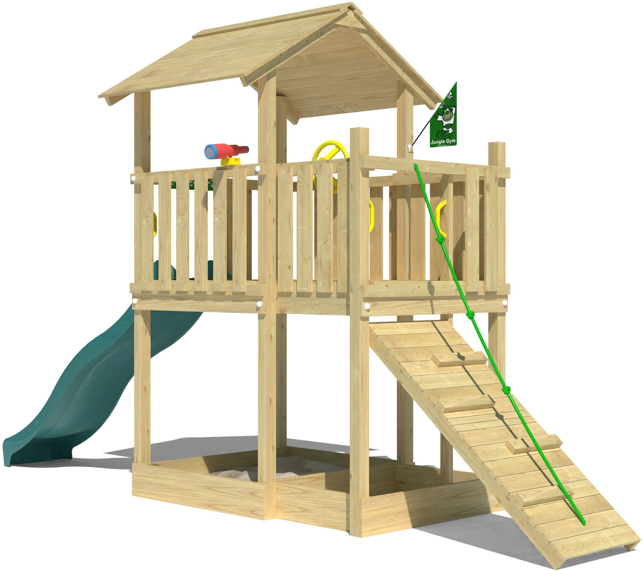 Jungle Gym Spielturm »Drift«, (Set), Spielanlage inklusive Rutsche mit Wasseranschluss