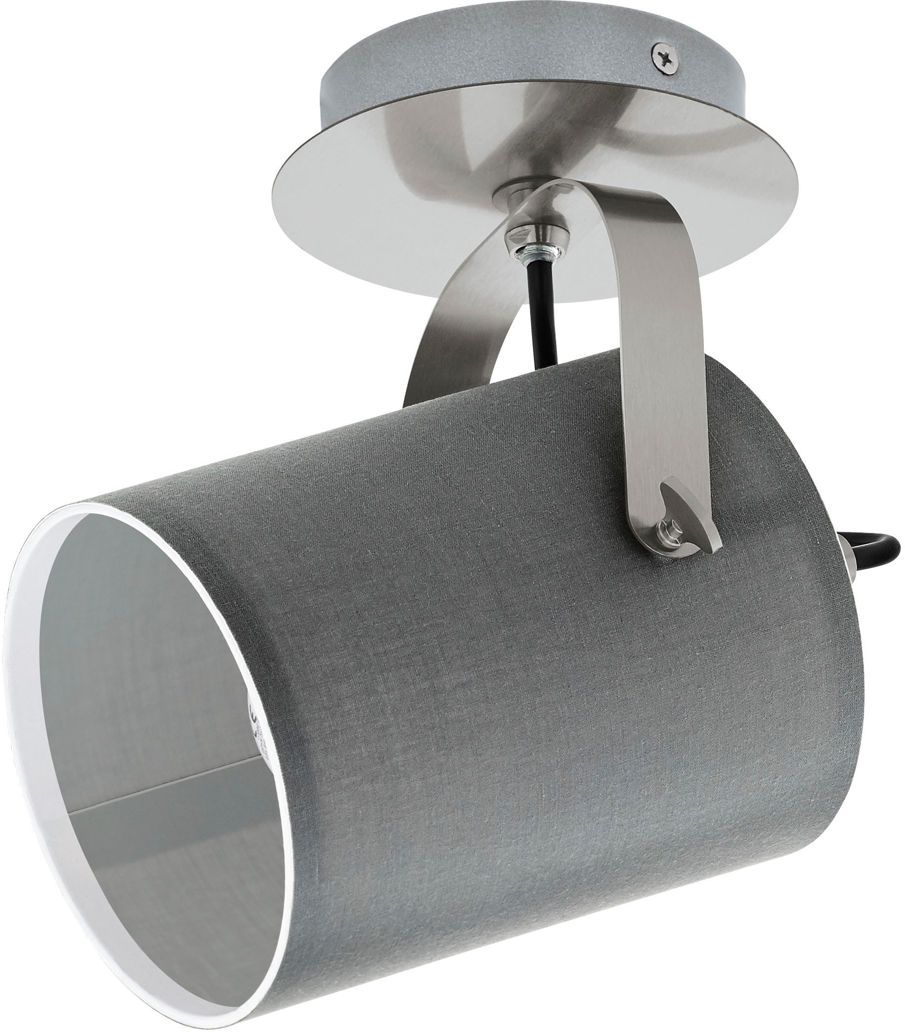 EGLO Wandleuchte »VILLABATE« E27 Textil Wandleuchte, aus Stahl und Stoff, N günstig online kaufen