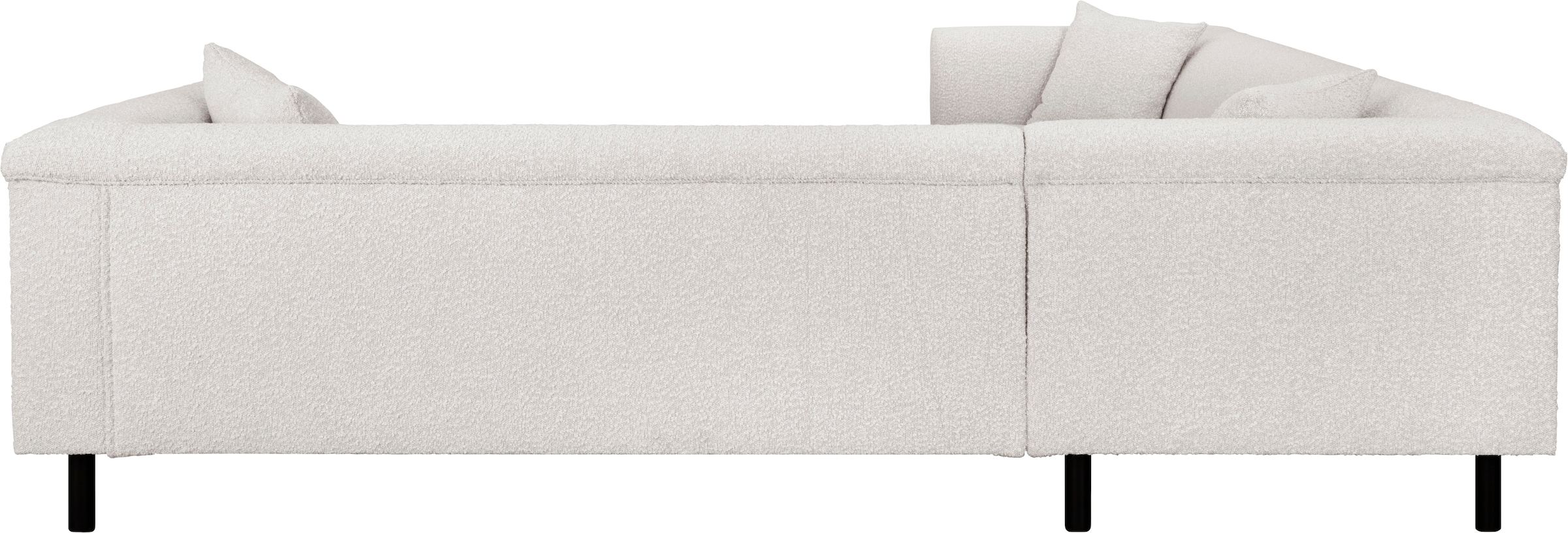 INOSIGN Ecksofa »AGNIA L-Form  B/T/H: 244/244/71 cm«, incl. Zierkissen, gleichschenklig, auch in Cord