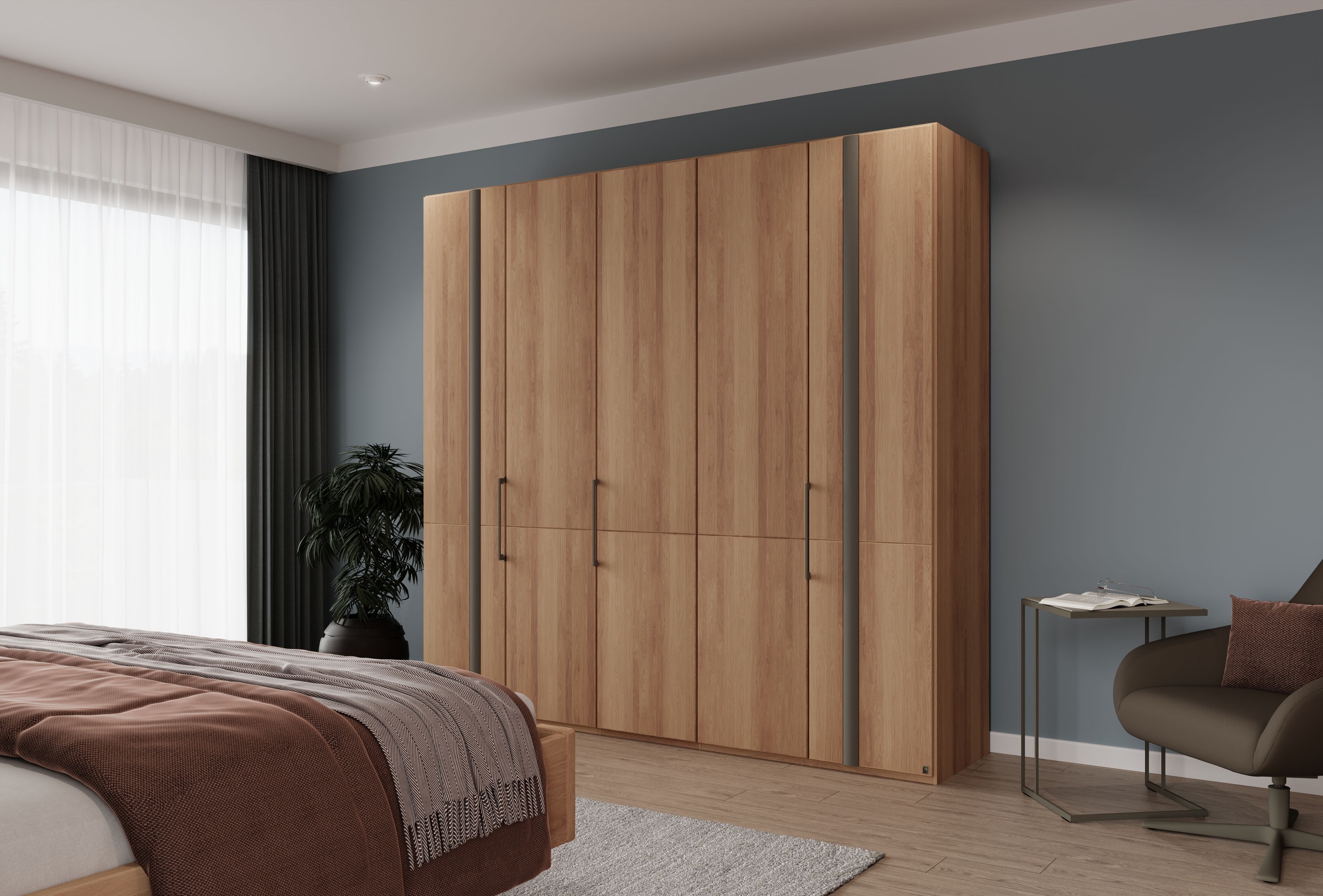 Musterring Drehtürenschrank »Sorrent, Kleiderschrank, teilmassiv Eiche« mit günstig online kaufen