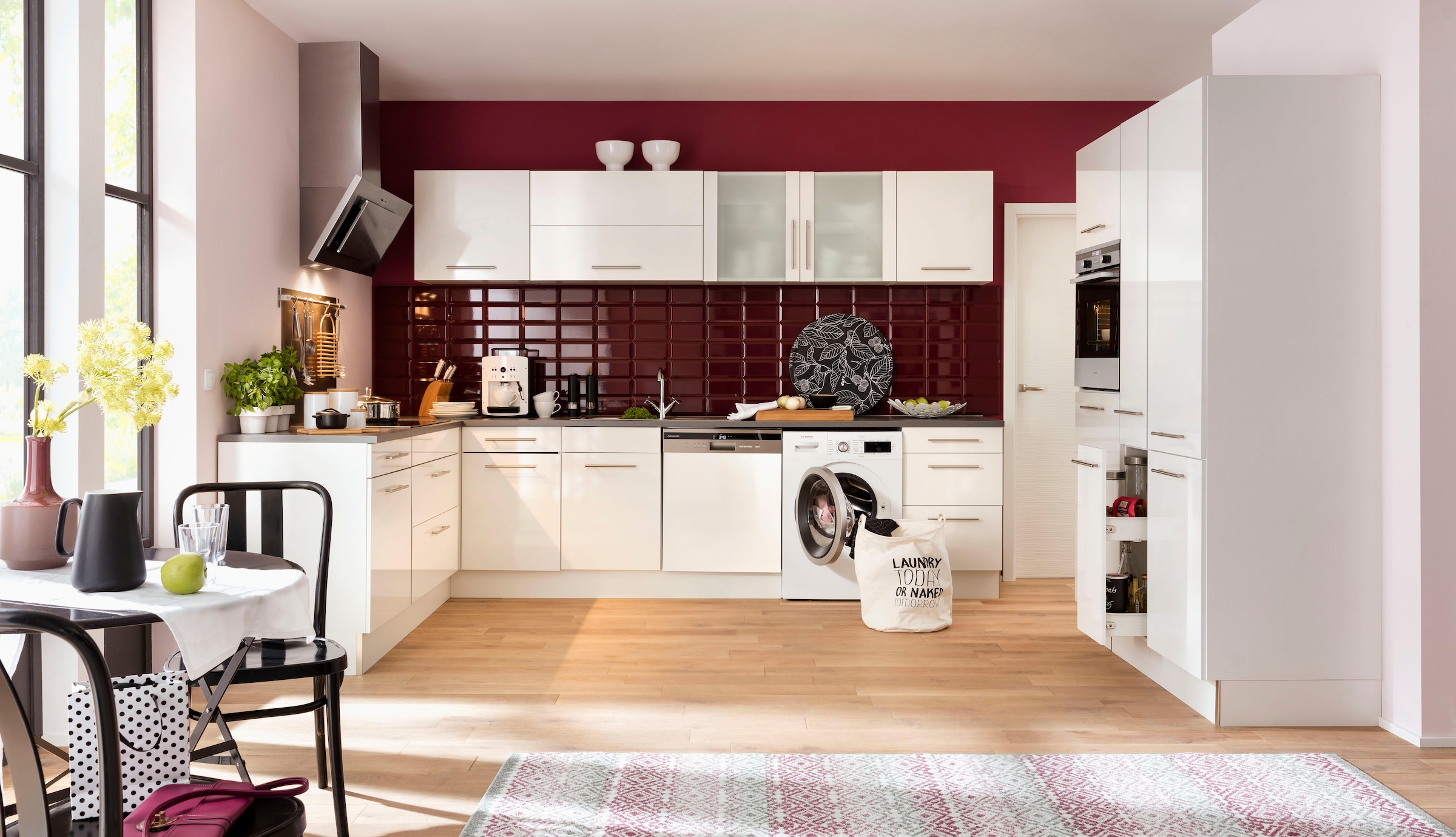 wiho Küchen Eckunterschrank »Ela«, mit Metallgriffen