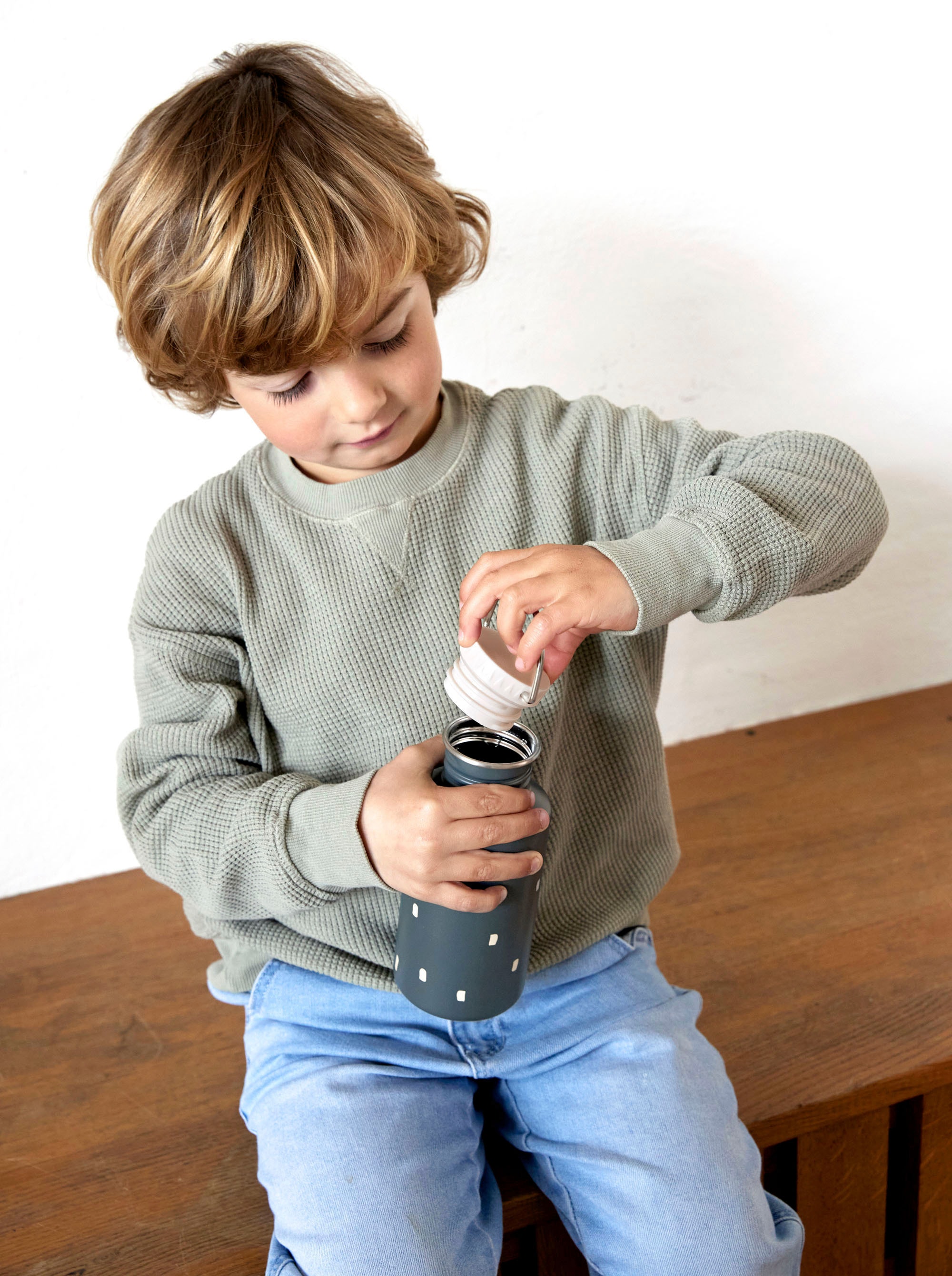 LÄSSIG Trinkflasche »Happy Prints, Midnight Blue«