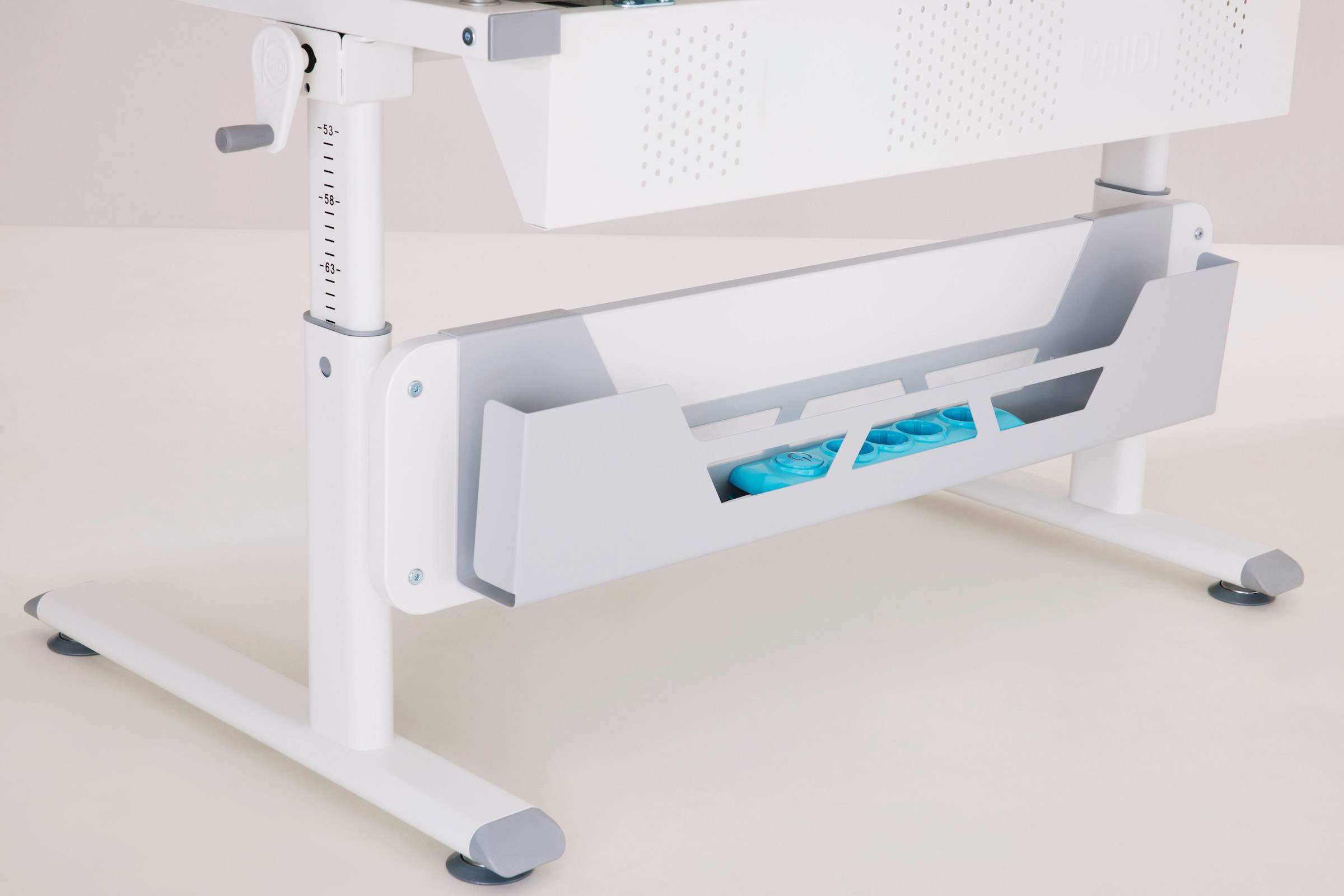 PAIDI Schreibtischaufsatz »Kabelkanal für Schreibtische« B/H/T ca. 86x19x10cm, Silberfarbig,  Kabelmanagement, zum Einhängen