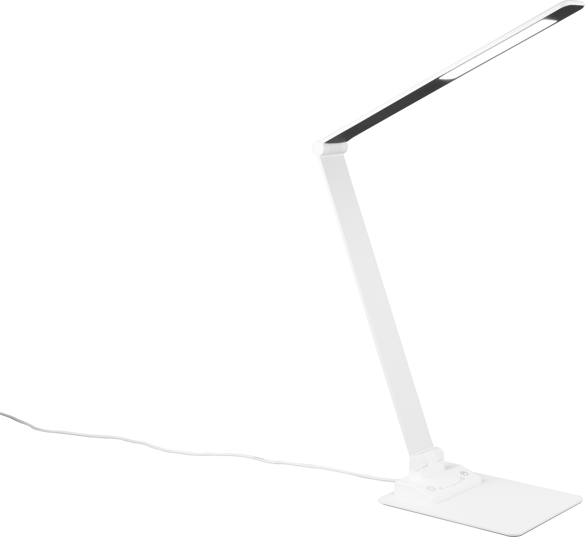 TRIO Leuchten LED Schreibtischlampe »TRAVIS, LED Leselampe 6,5W 650 Lumen CCT Lichtfarbe 3000/5000/6500K« LED-Board 1 Stk. Farbwechsler mit USB-A und USB-C Ladeanschluss, kippbar dimmbar Höhe max 72cm